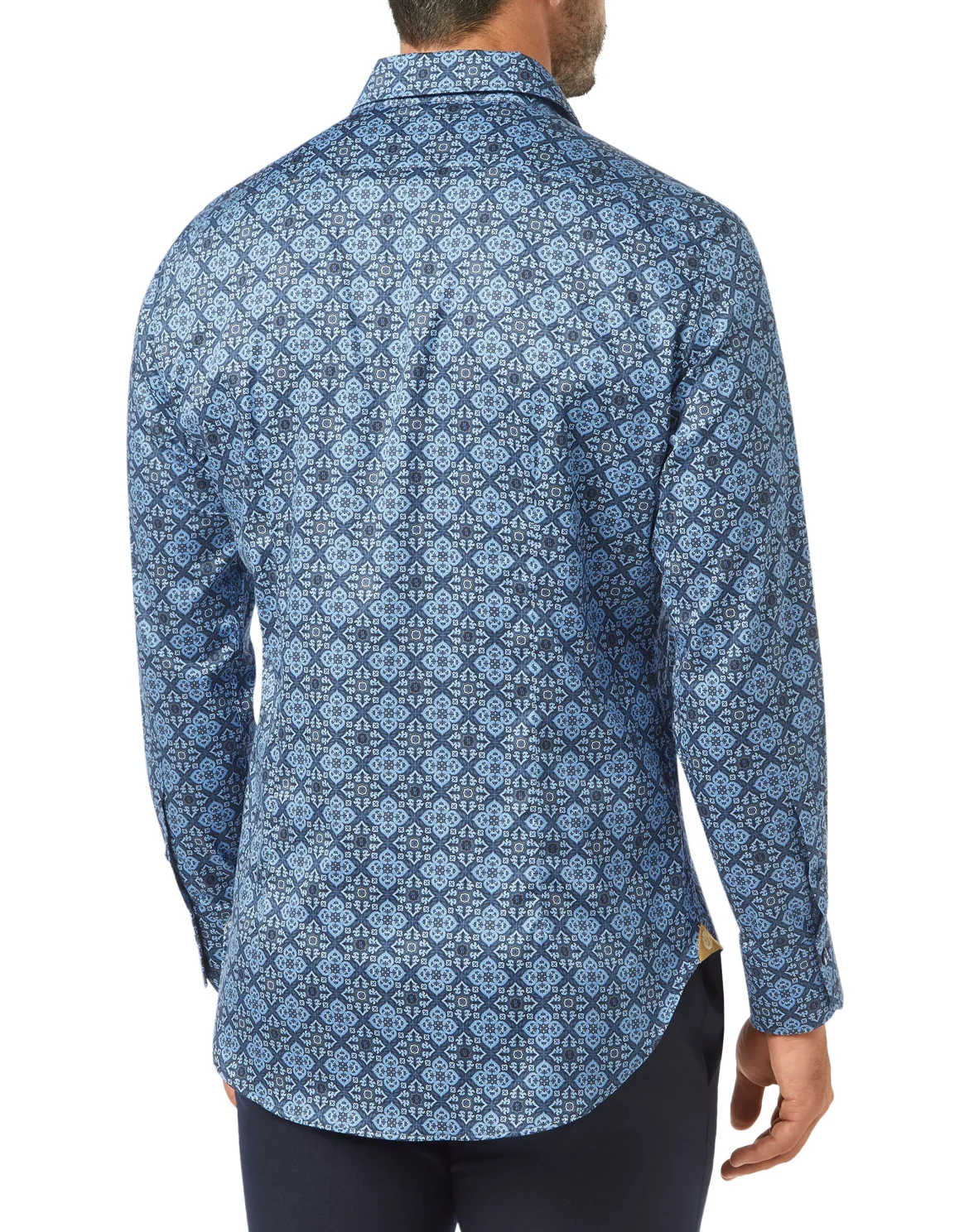Shirt Silver Cut LS/Milano Floral Geometric, цвет: Синий