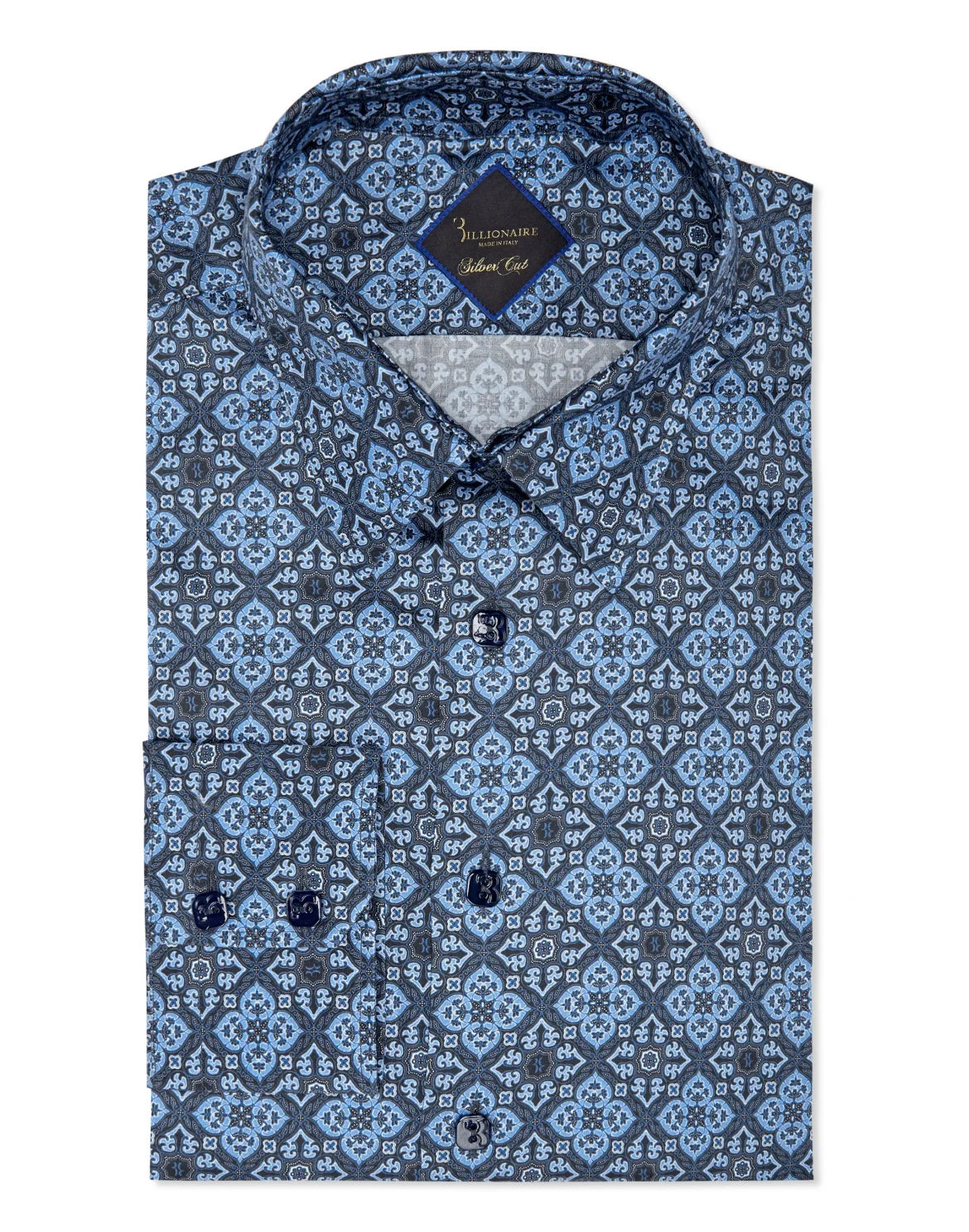 Shirt Silver Cut LS/Milano Floral Geometric, цвет: Синий