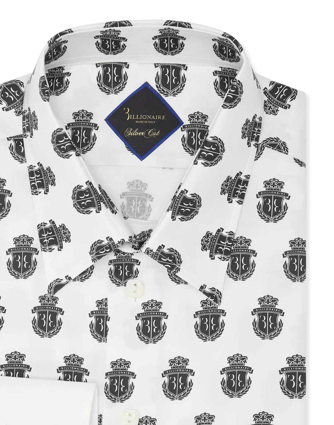 Shirt Silver Cut LS/Milano All over Crest, цвет: Белый