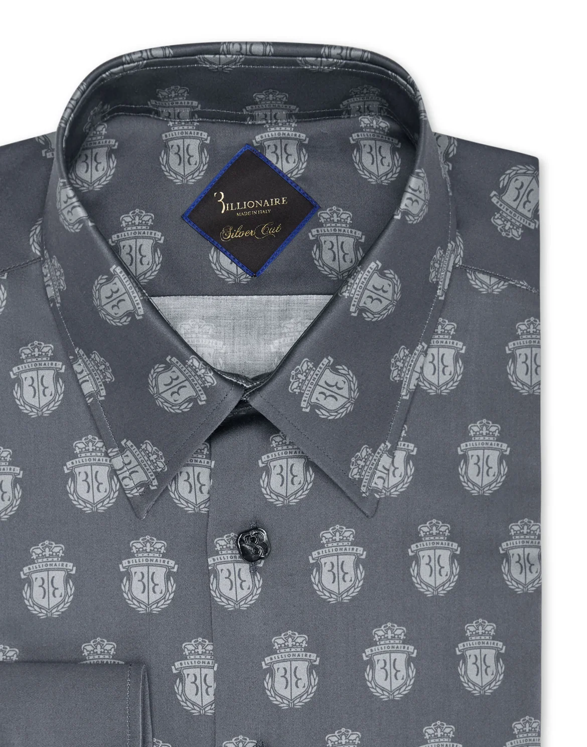 Shirt Silver Cut LS/Milano All over Crest, цвет: Черный
