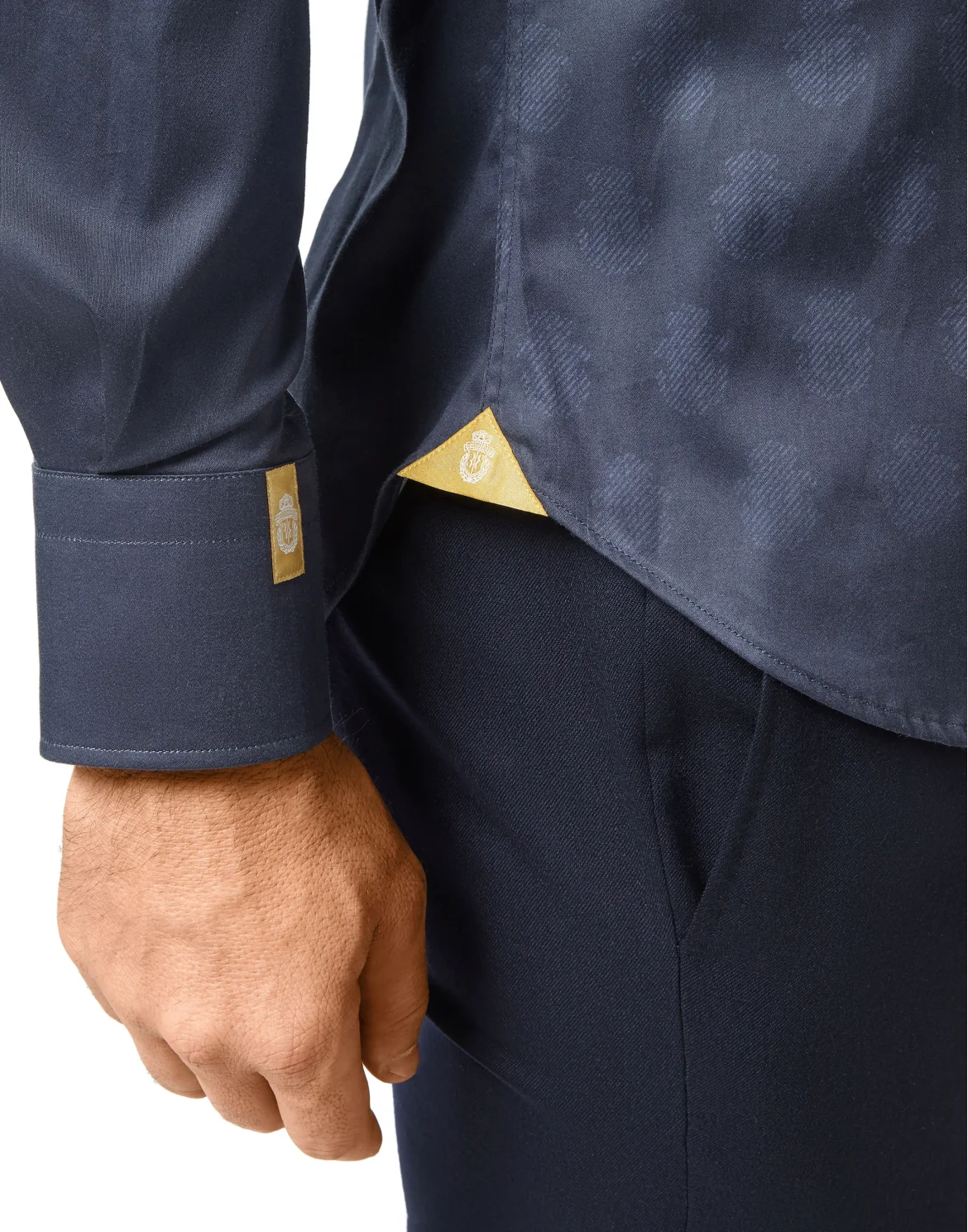 Shirt Silver Cut LS/Milano All over Crest, цвет: Синий