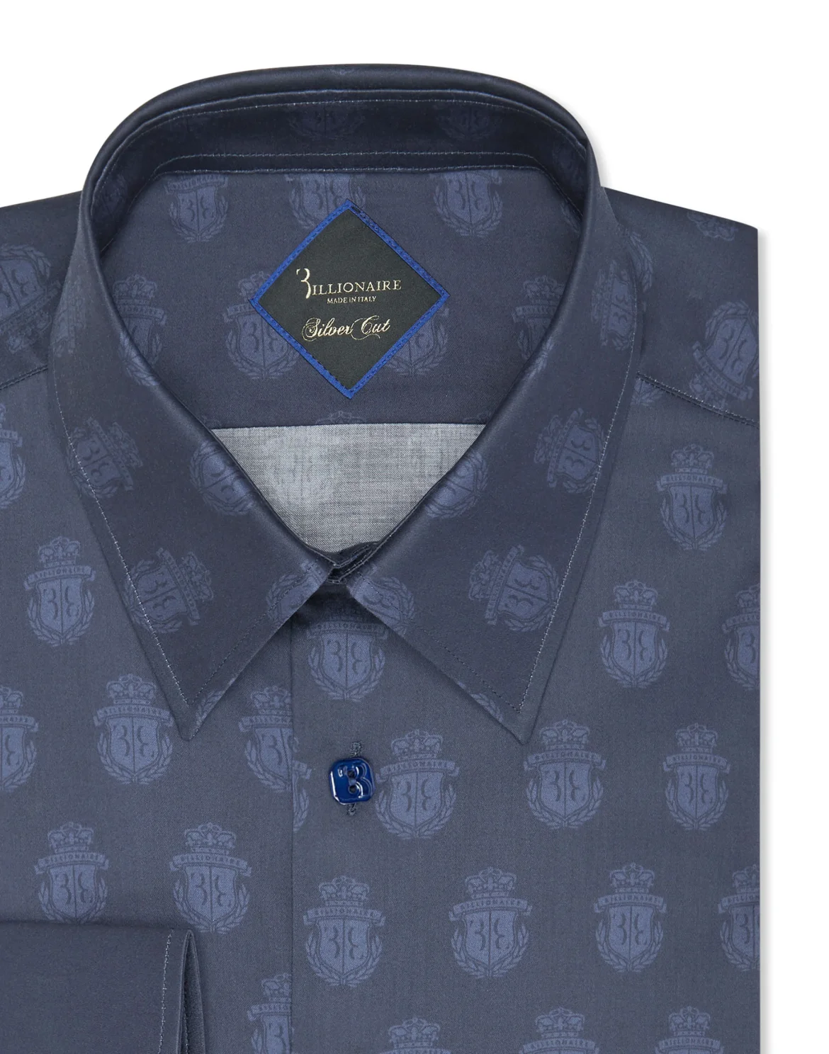 Shirt Silver Cut LS/Milano All over Crest, цвет: Синий