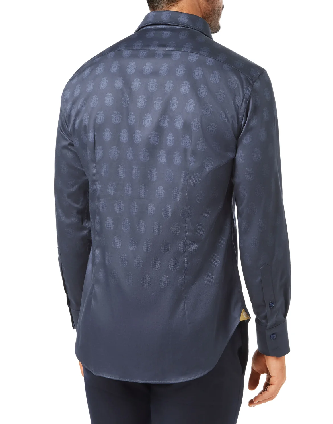 Shirt Silver Cut LS/Milano All over Crest, цвет: Синий
