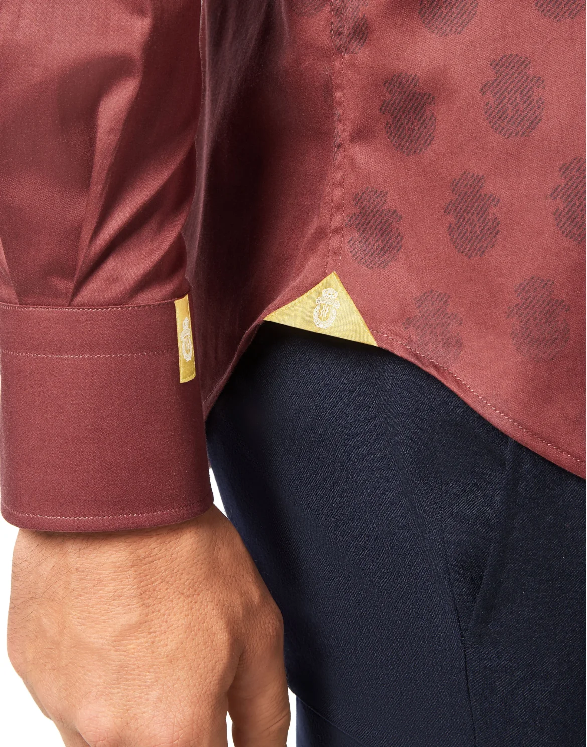 Shirt Silver Cut LS/Milano All over Crest, цвет: Красный