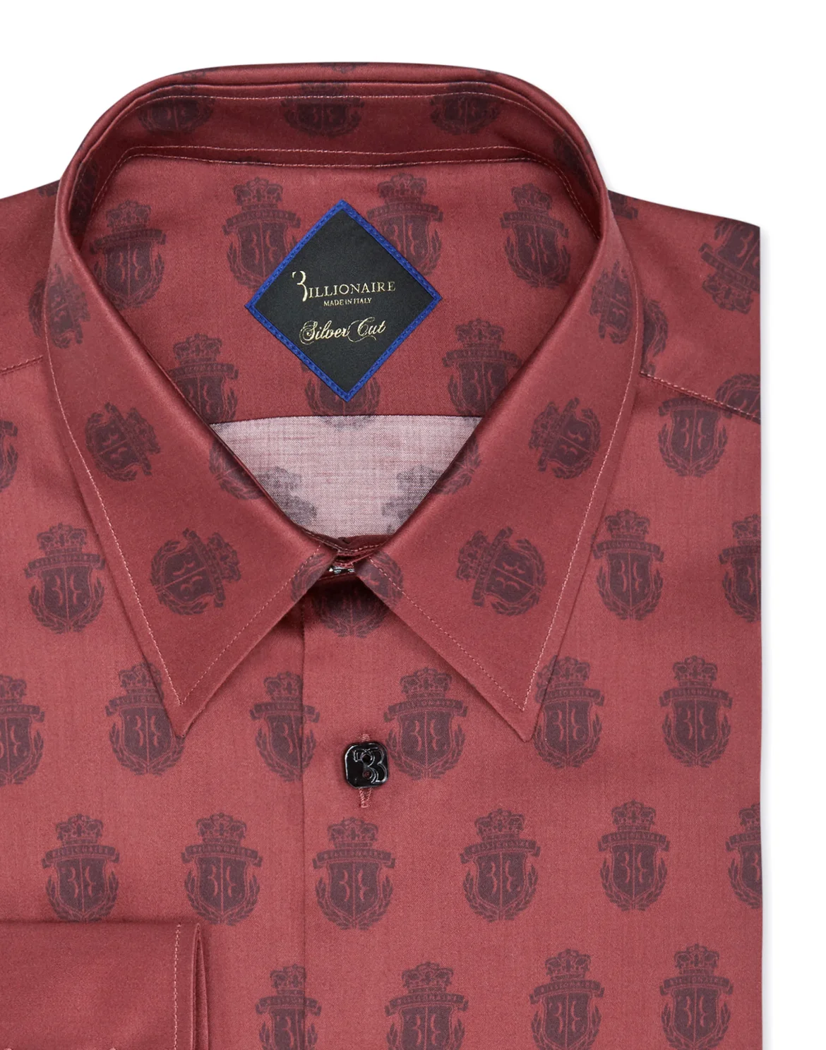 Shirt Silver Cut LS/Milano All over Crest, цвет: Красный
