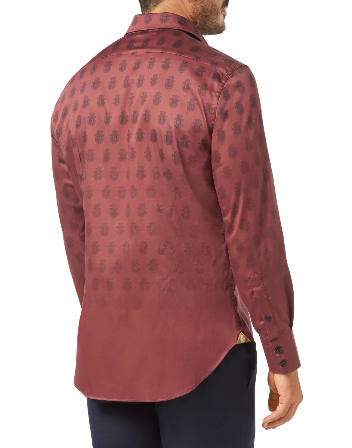 Shirt Silver Cut LS/Milano All over Crest, цвет: Красный