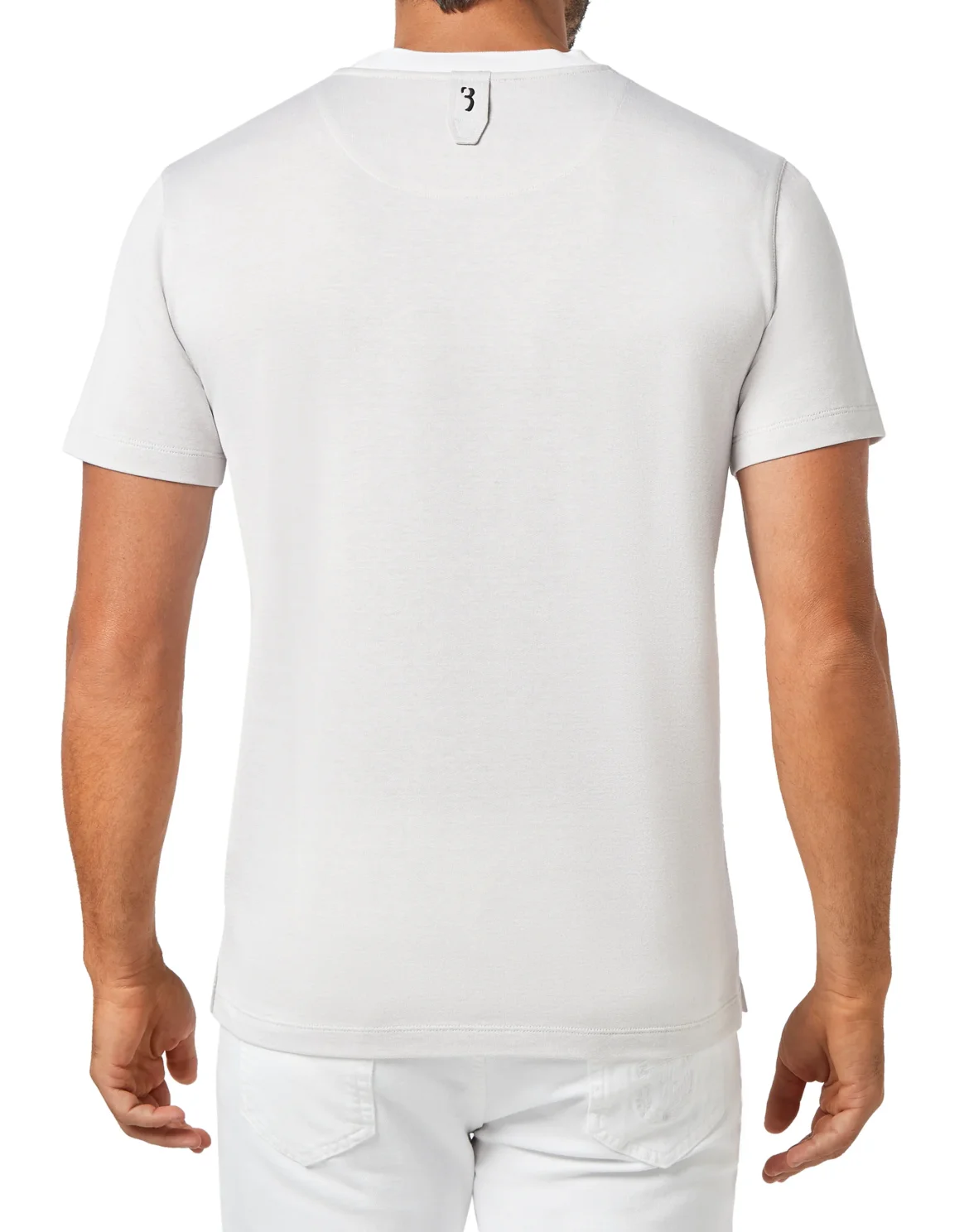 T-shirt Round Neck SS Jacquard Lion, цвет: Белый