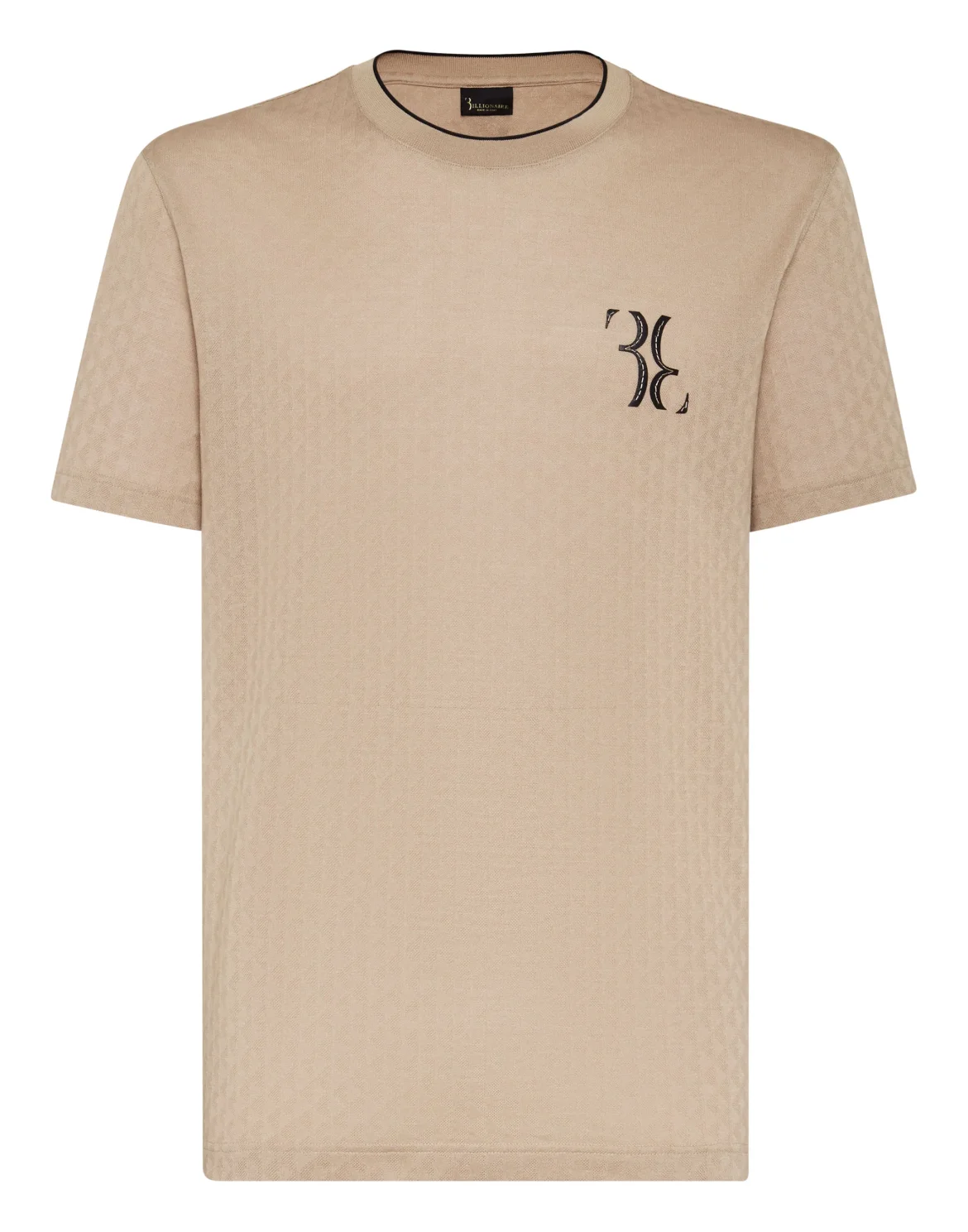 T-shirt Round Neck SS Jacquard Double B, цвет: Бежевый
