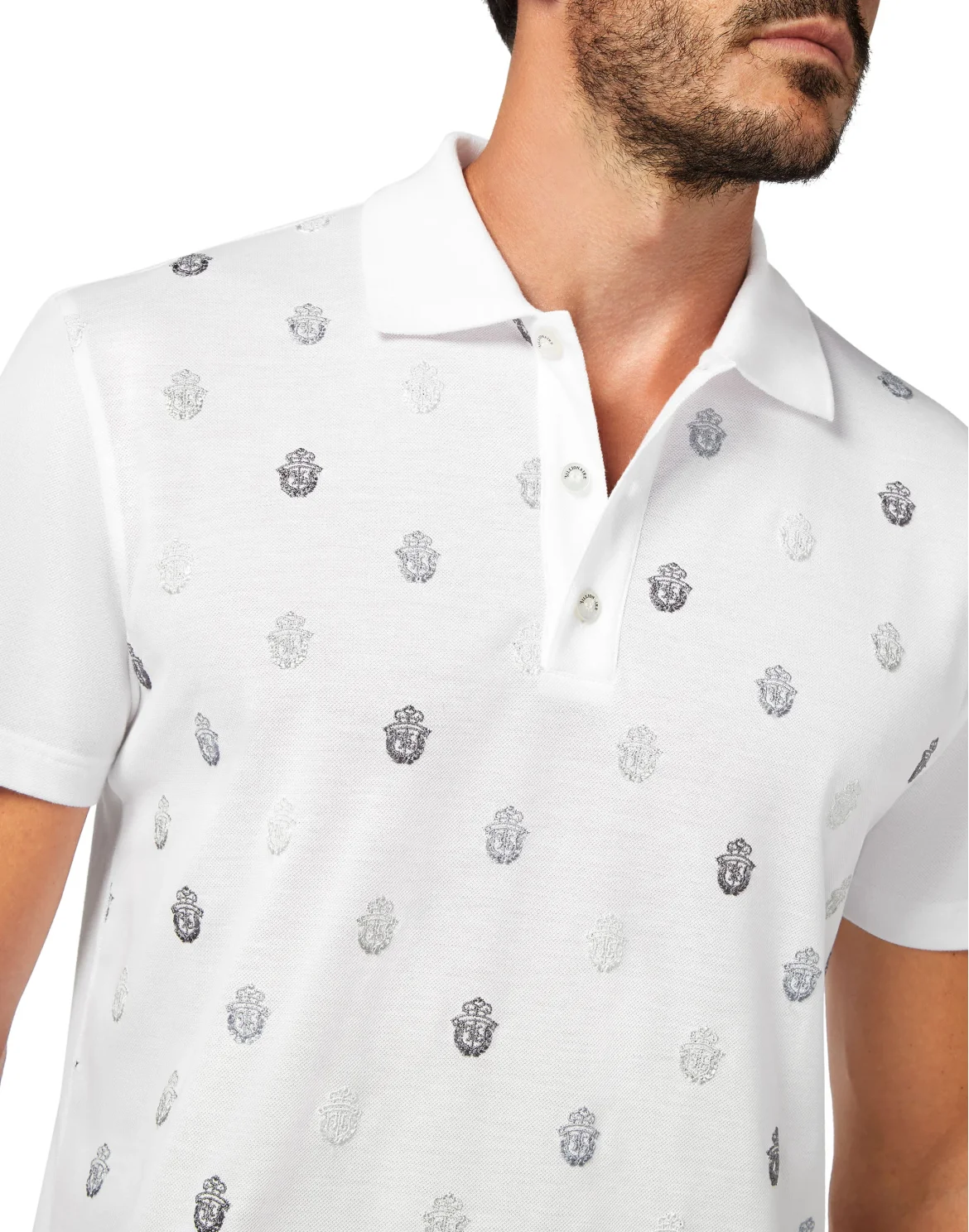 Polo shirt SS All over Crest, цвет: Белый