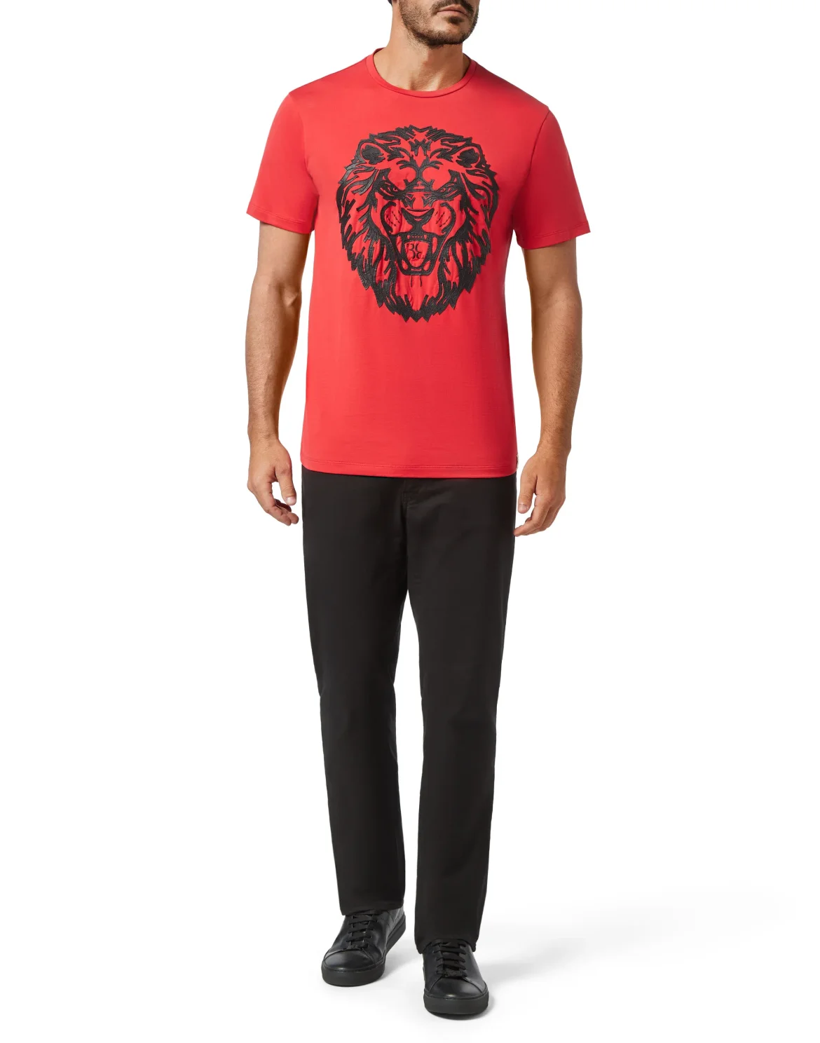 T-shirt Round Neck SS Lion, цвет: Красный