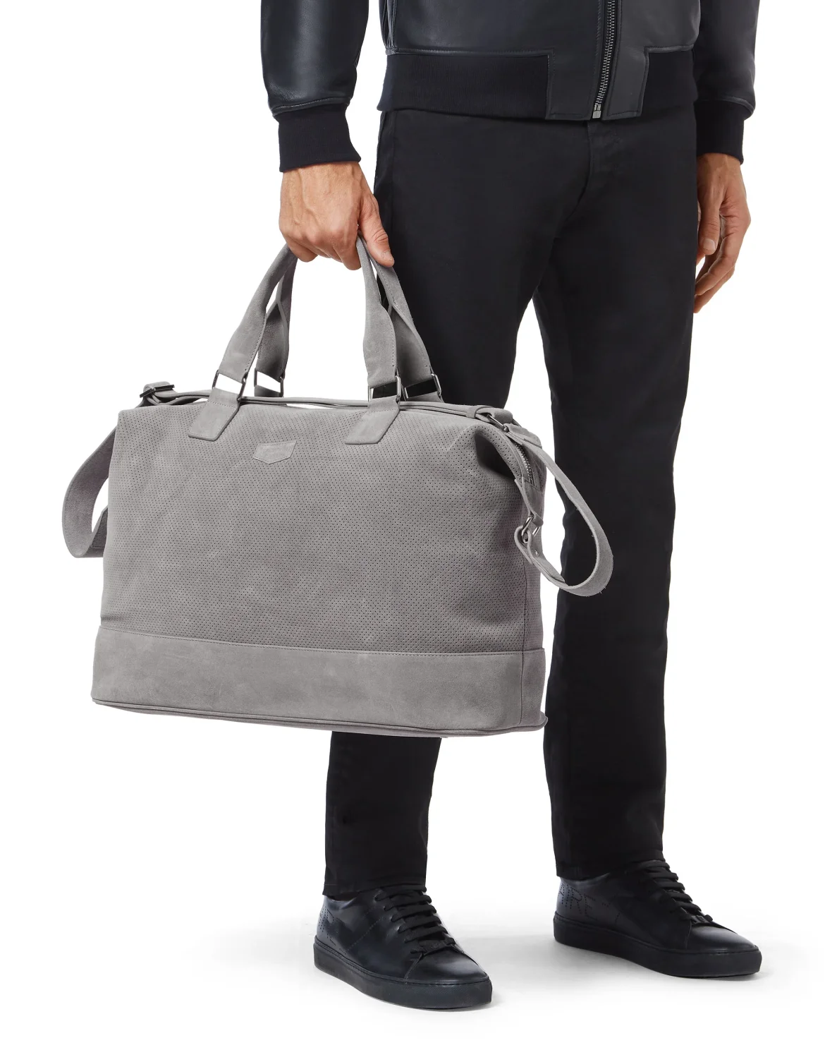 Suede Medium Travel Bag, цвет: Серый