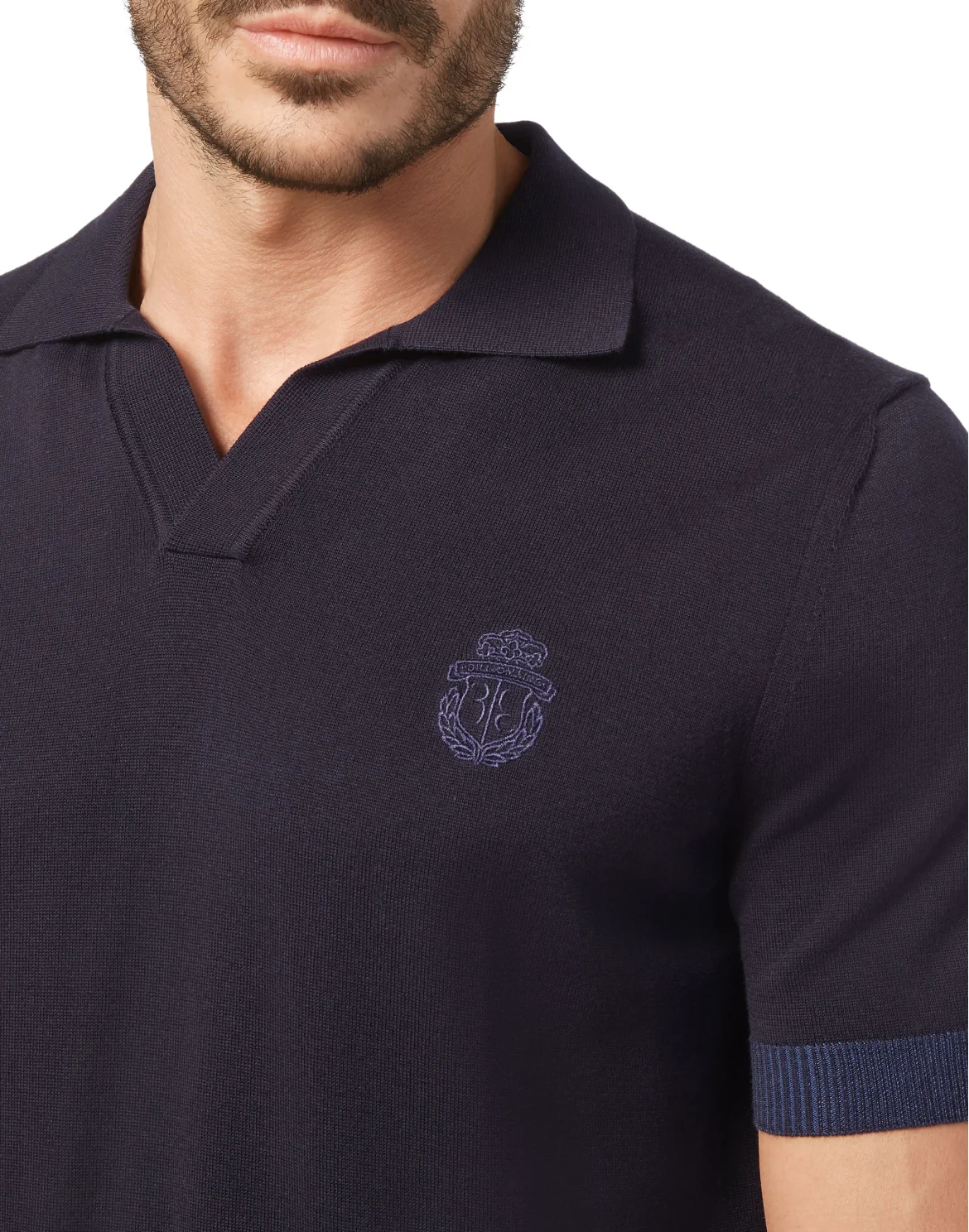 Pullover Polo-Neck SS Crest, цвет: Синий