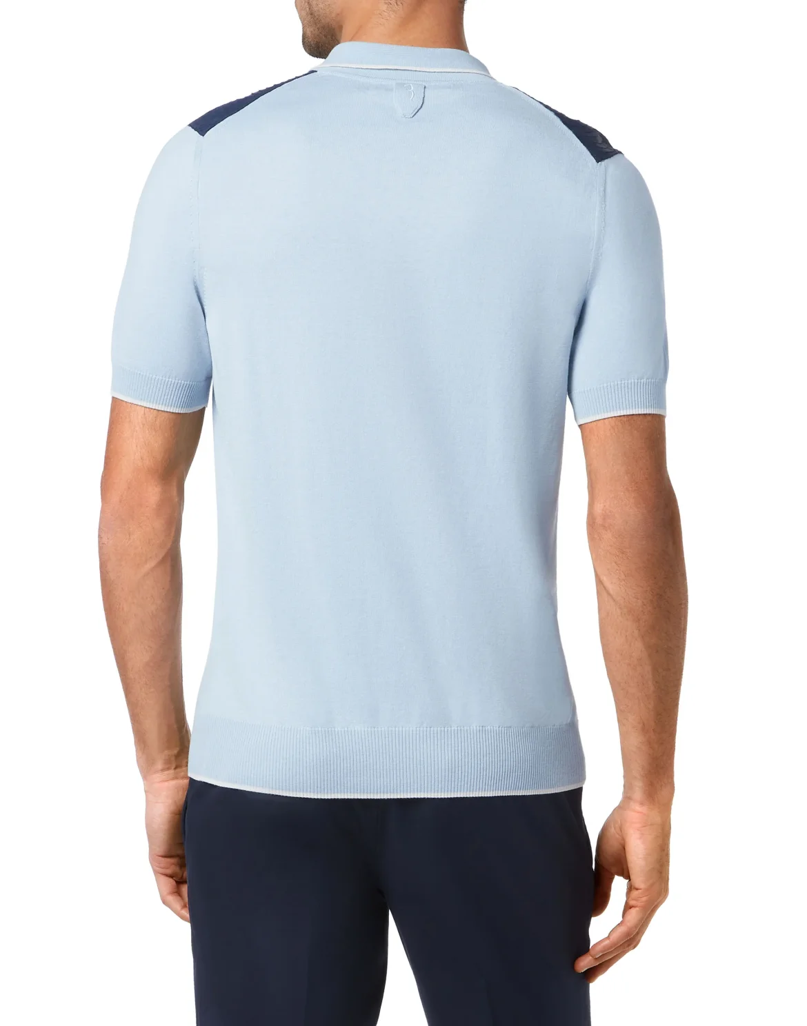 Pullover Polo-Neck SS Crest, цвет: Голубой