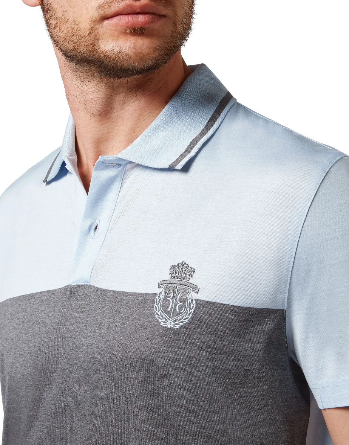 Polo Shirt SS Crest, цвет: Голубой