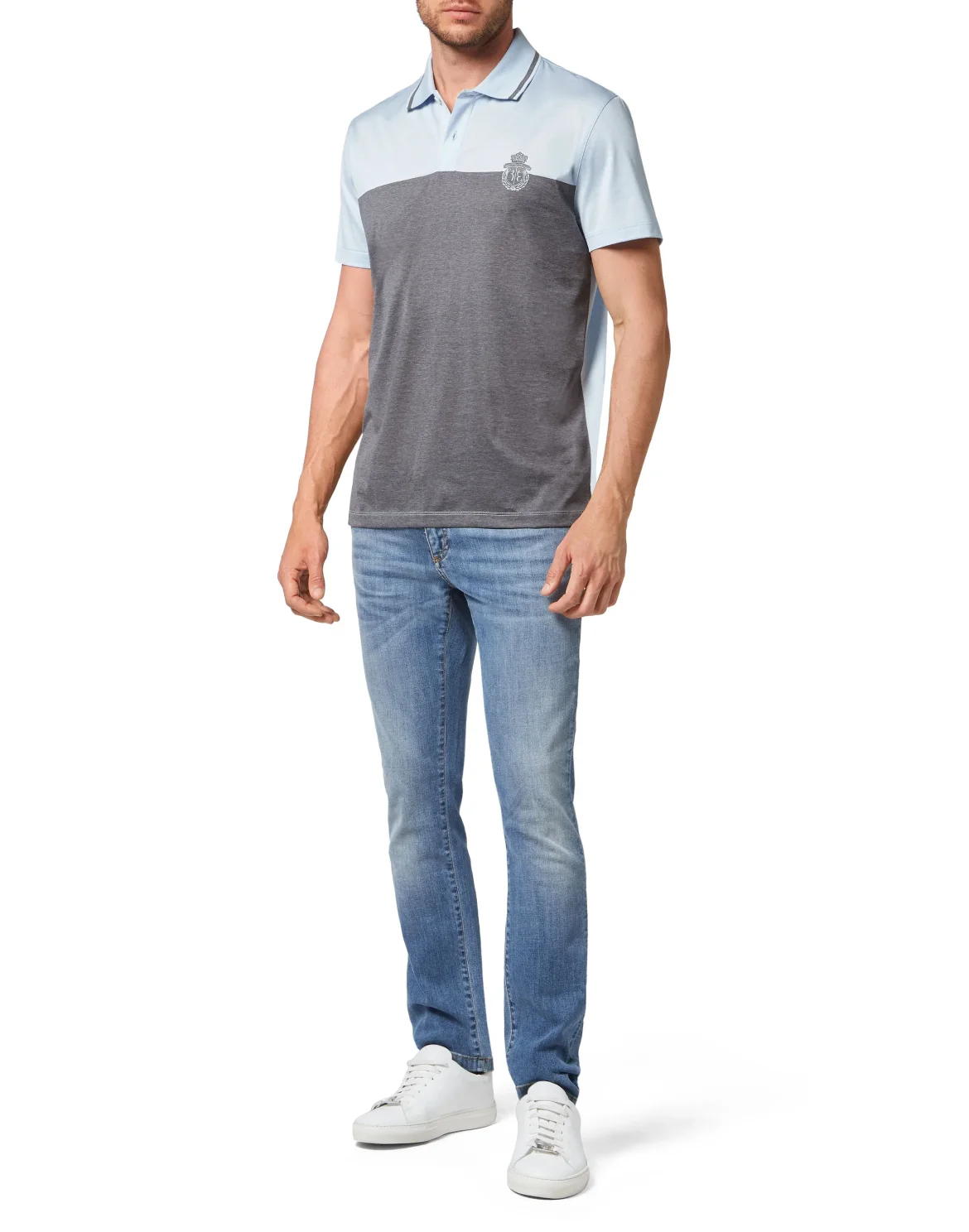 Polo Shirt SS Crest, цвет: Голубой