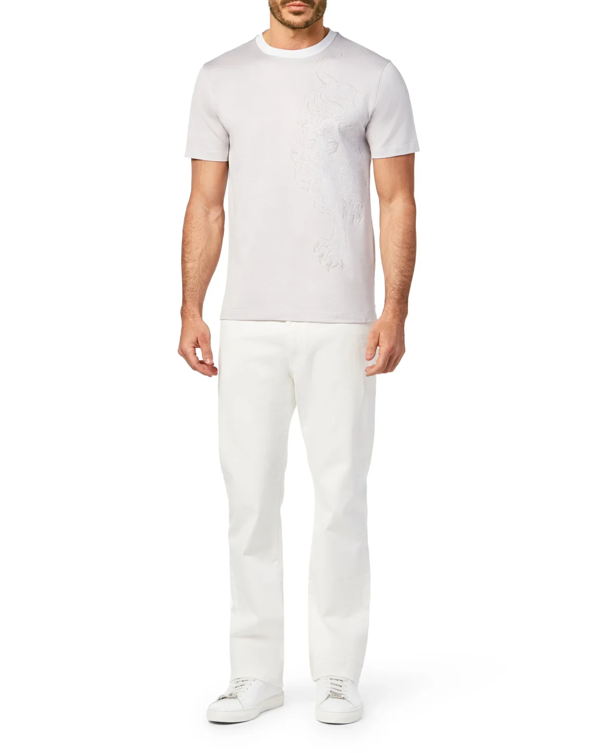 T-shirt Round Neck SS Lion, цвет: Белый
