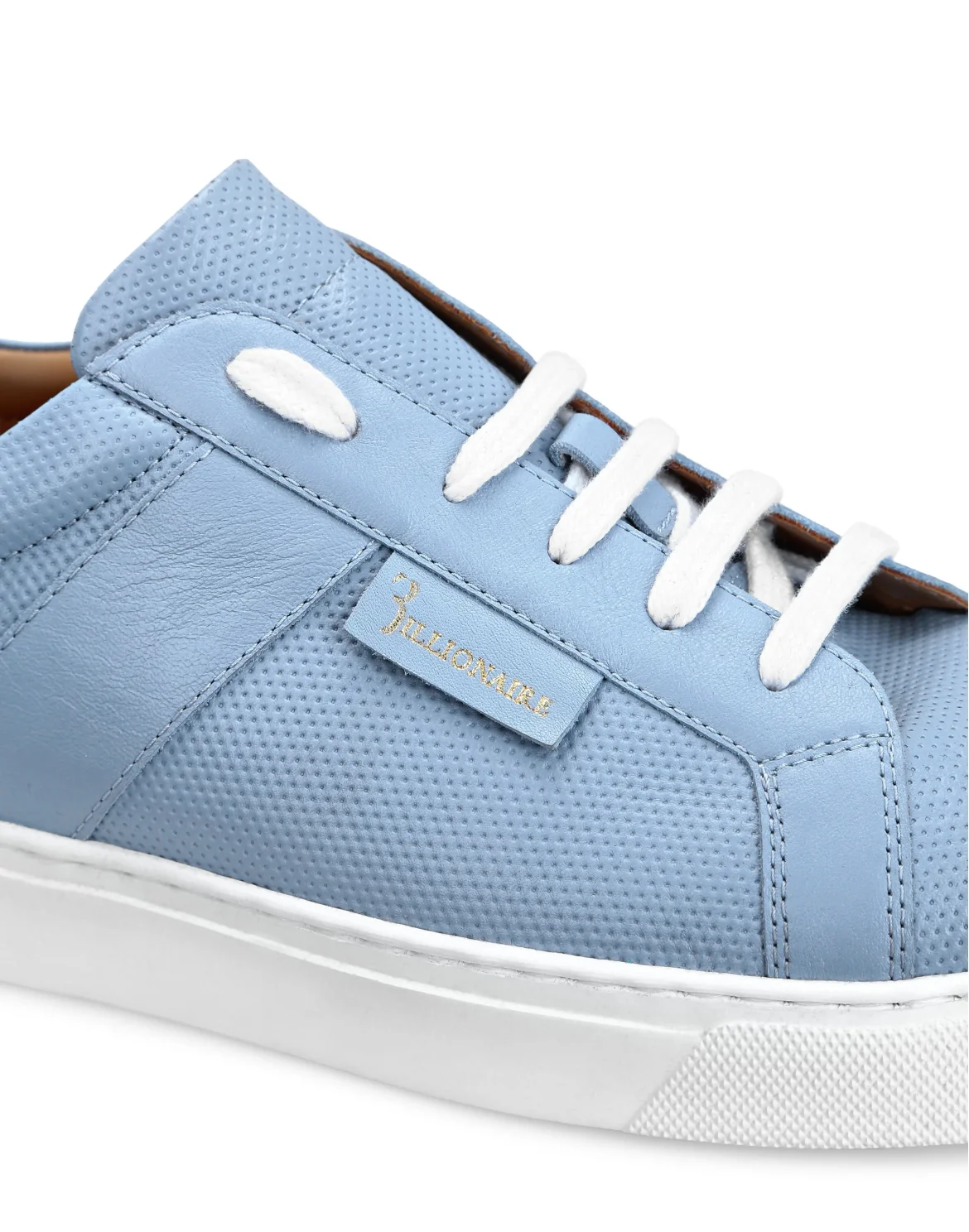 Leather Lo-Top Sneakers, цвет: Голубой