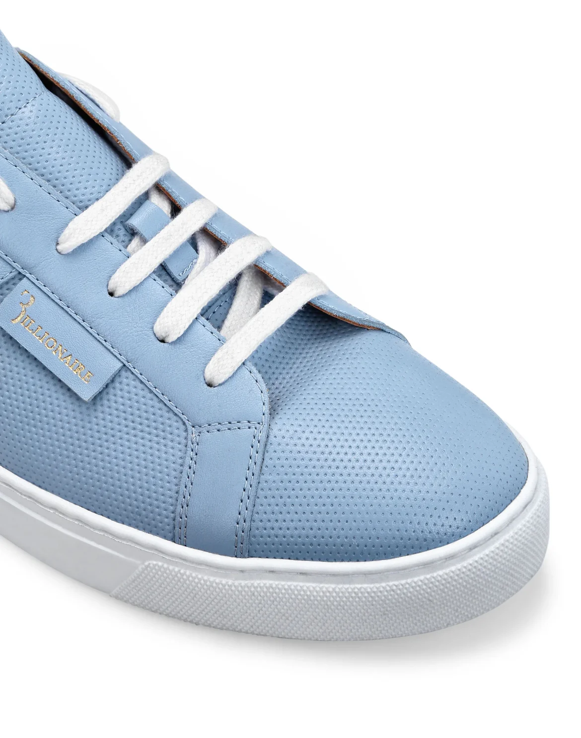 Leather Lo-Top Sneakers, цвет: Голубой