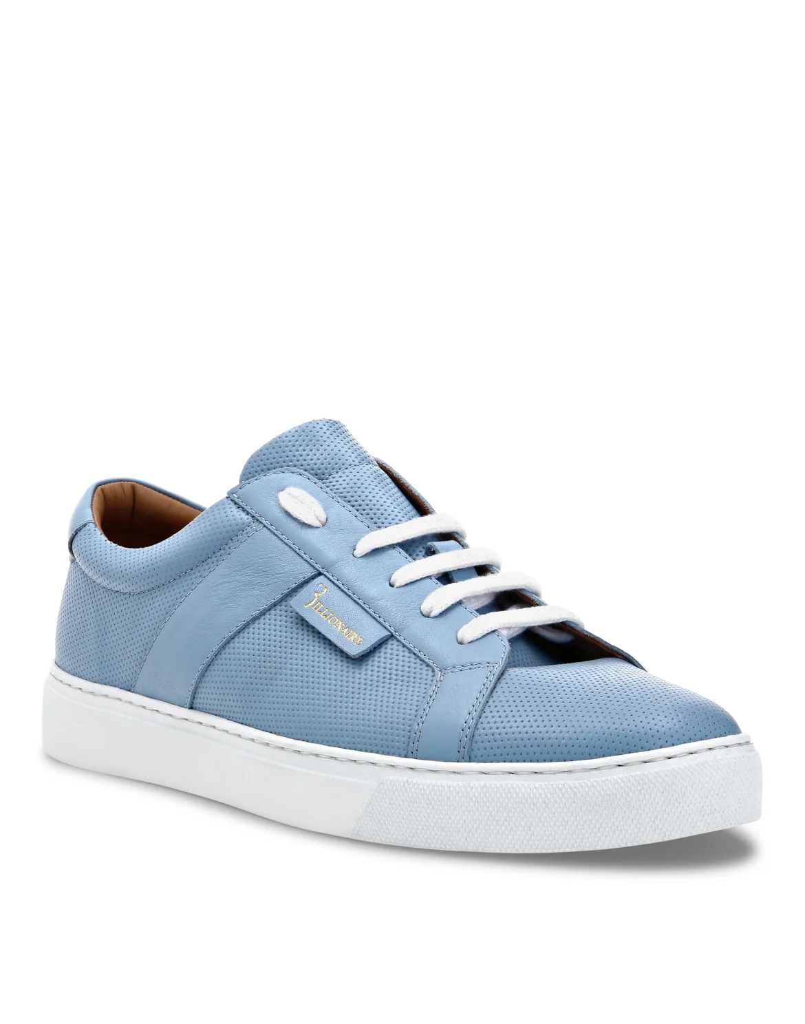 Leather Lo-Top Sneakers, цвет: Голубой