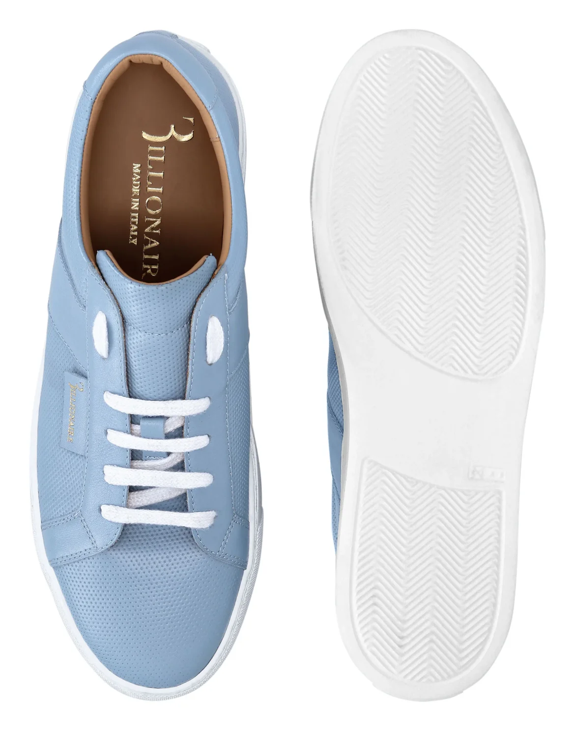 Leather Lo-Top Sneakers, цвет: Голубой