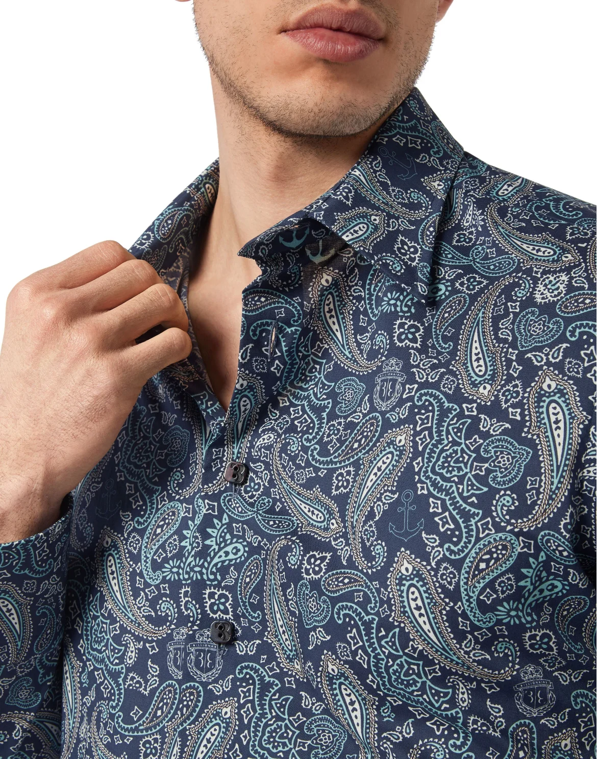 Cotton Shirt Silver Cut LS, цвет: Бирюзовый
