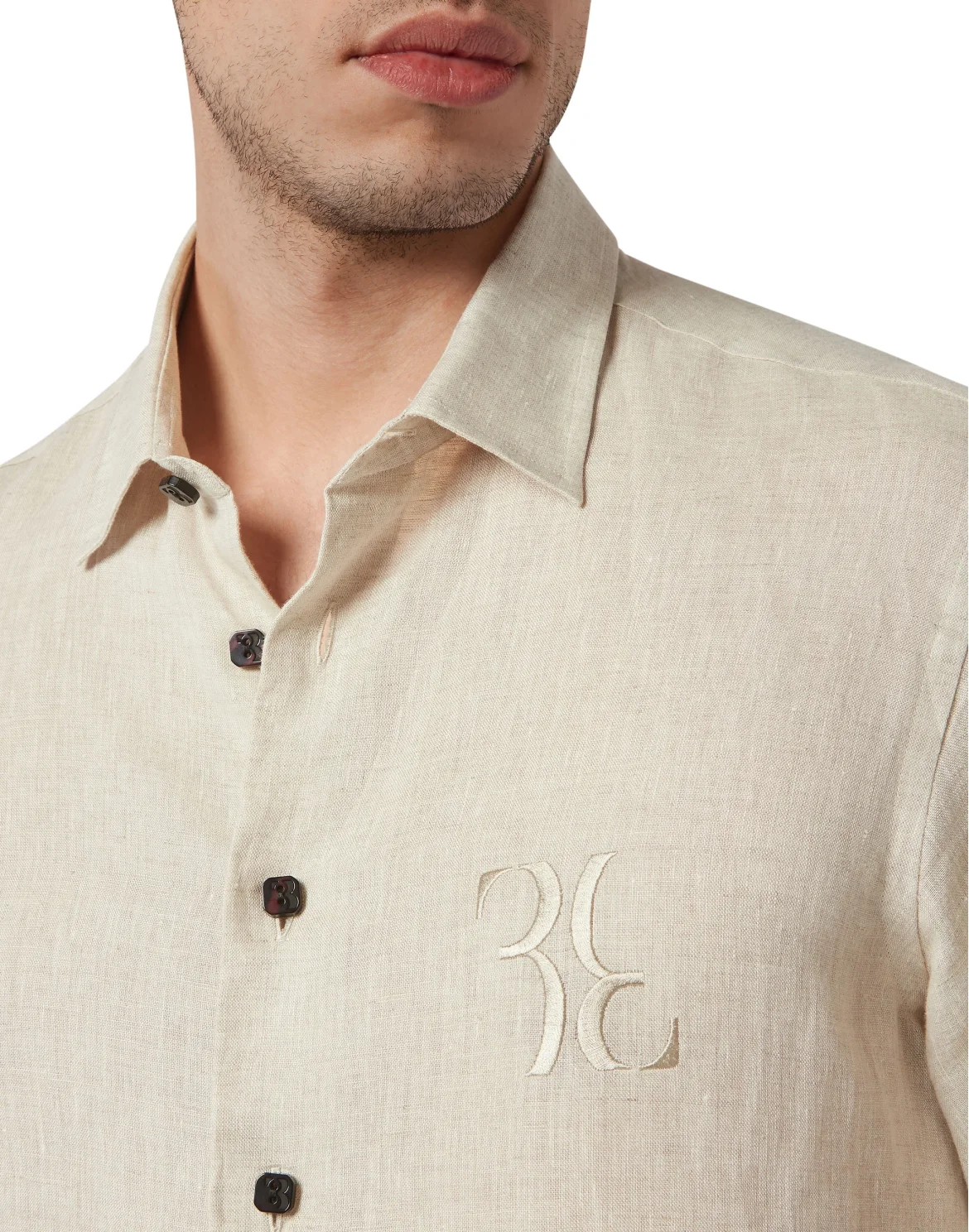 Linen Shirt Silver Cut SS, цвет: Бежевый
