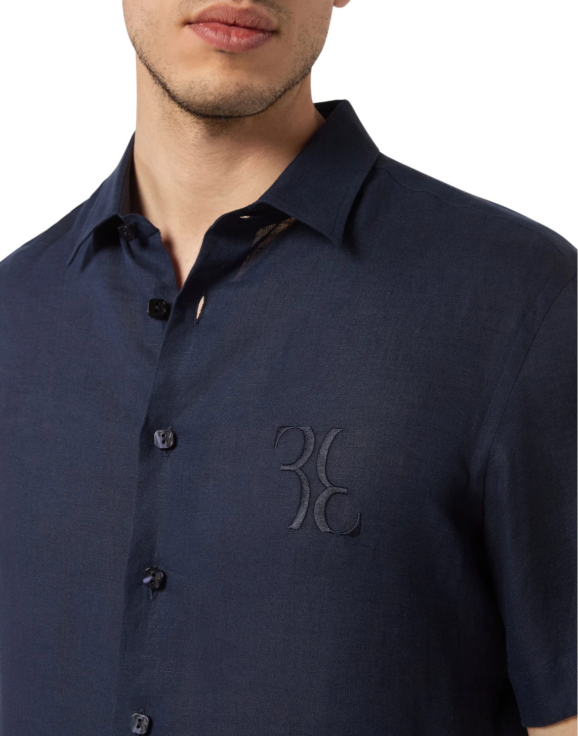 Linen Shirt Silver Cut SS, цвет: Синий