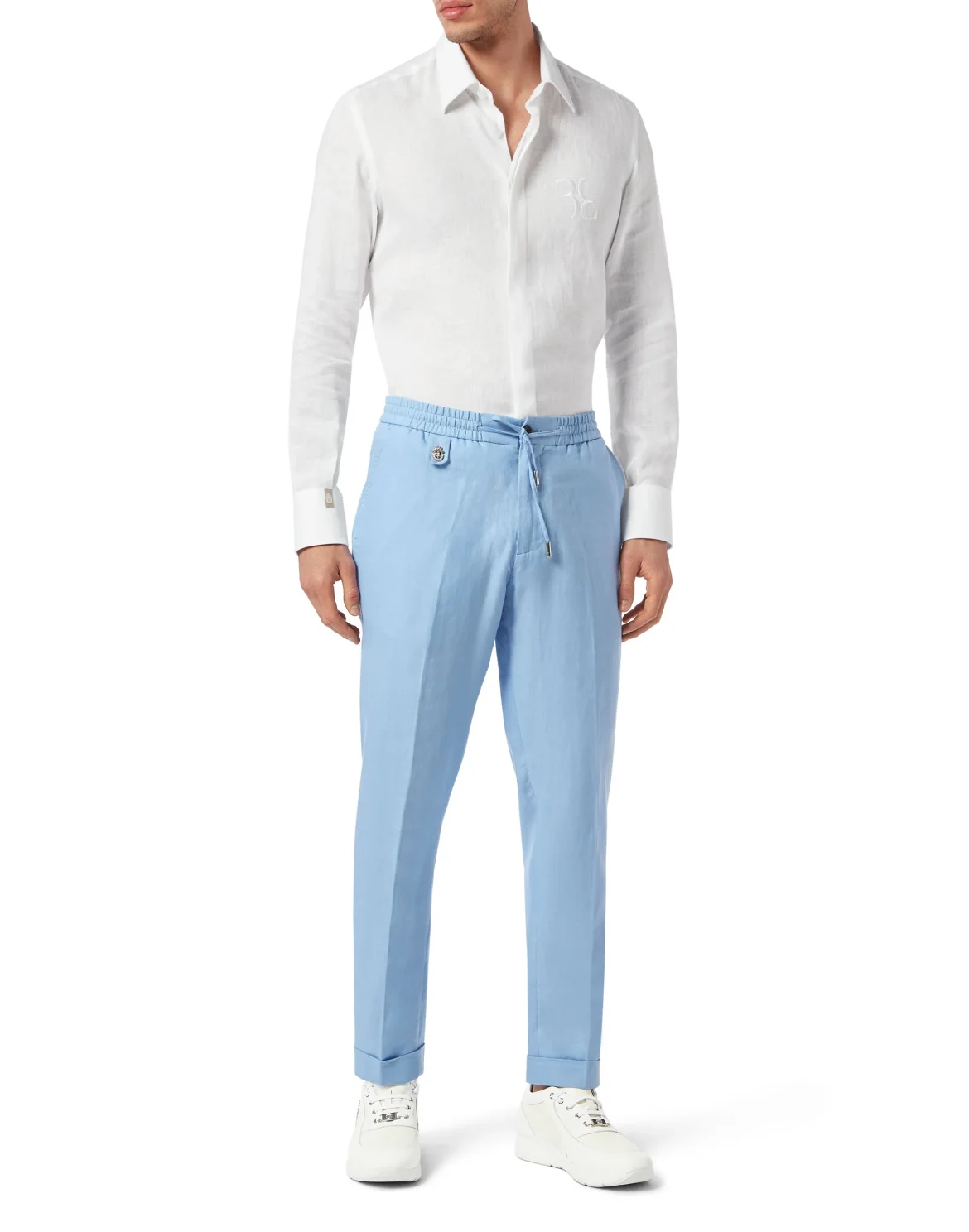 Linen Trousers, цвет: Голубой