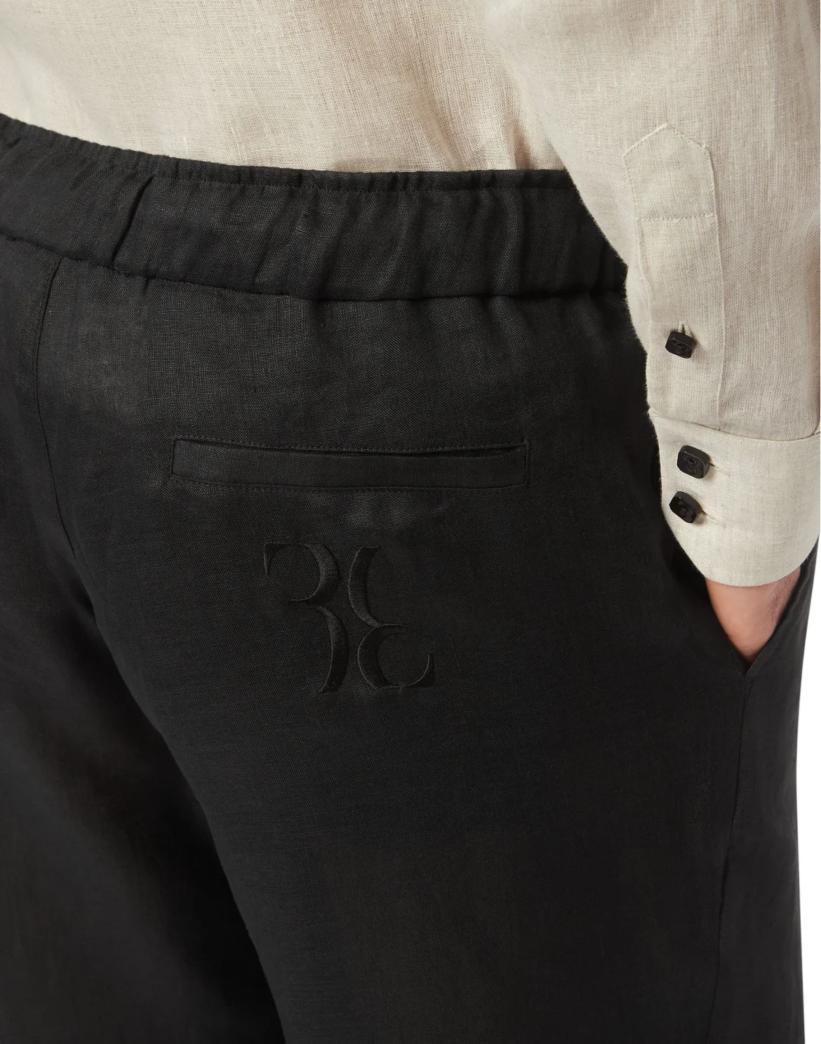 Linen Pijama Pants, цвет: Черный