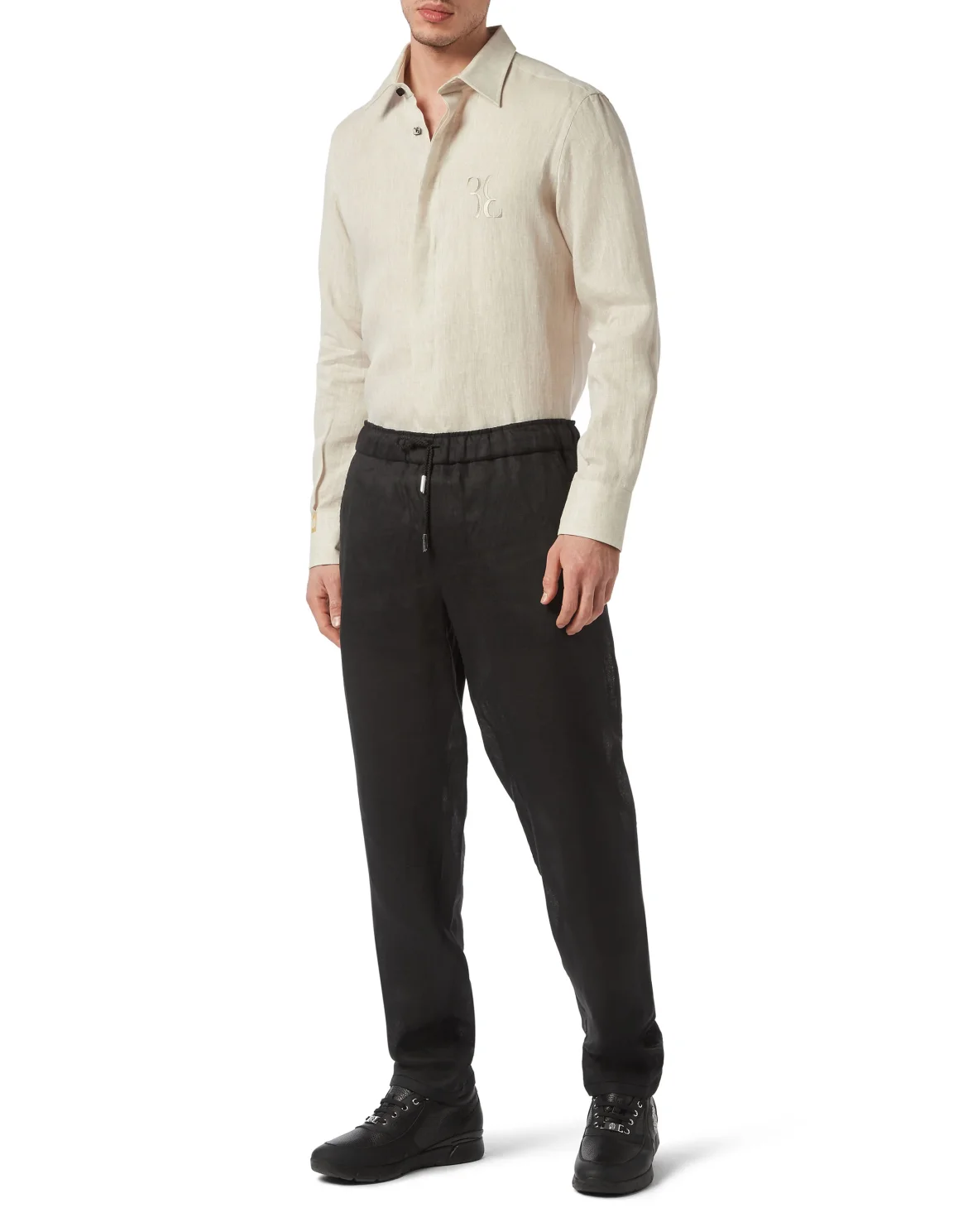 Linen Pijama Pants, цвет: Черный