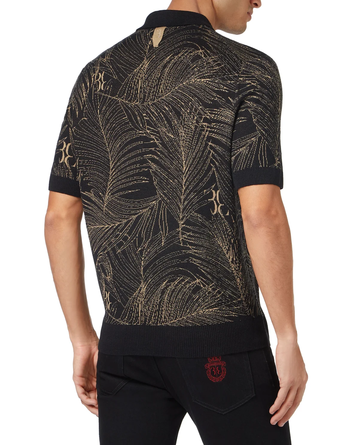 Silk & Lino Zipped Polo Shirt SS, цвет: Черный