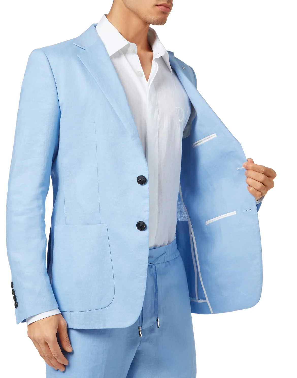 Linen Blazer, цвет: Голубой