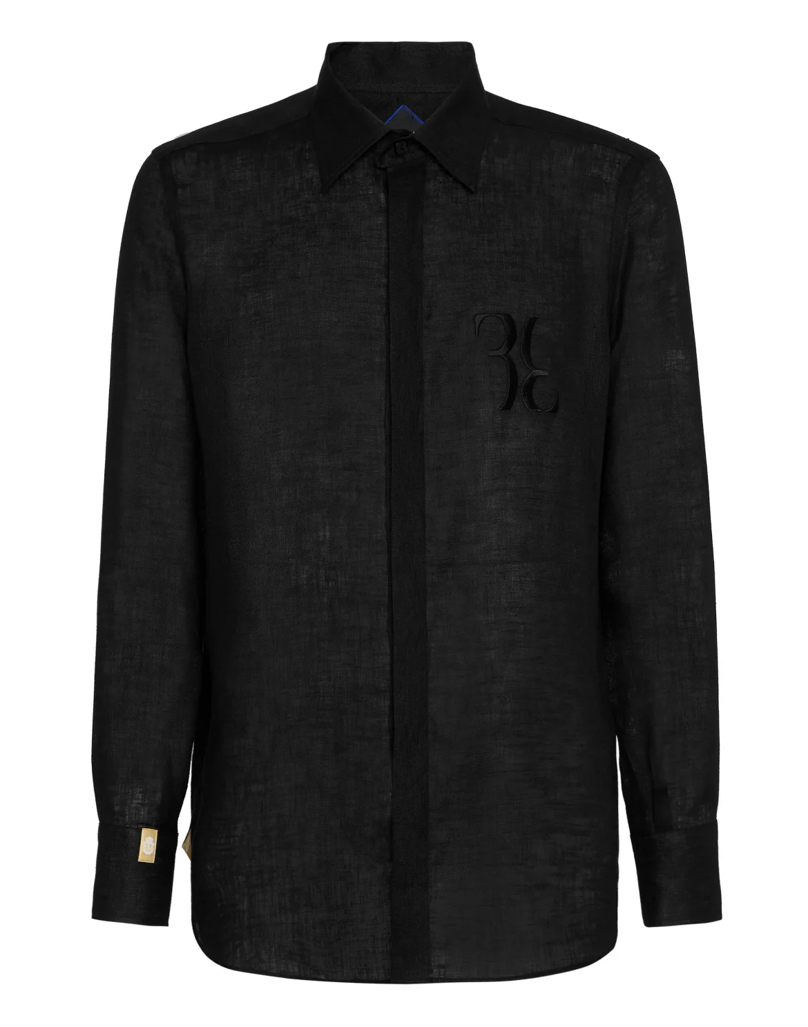 Linen Shirt Silver Cut LS, цвет: Черный