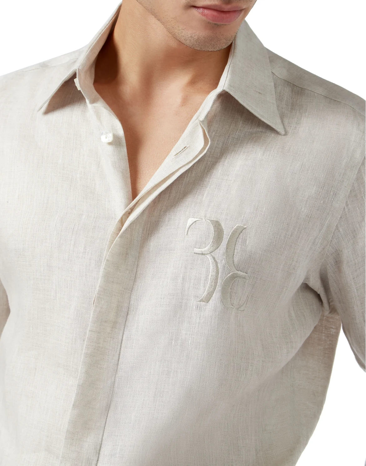 Linen Shirt Silver Cut LS, цвет: Бежевый