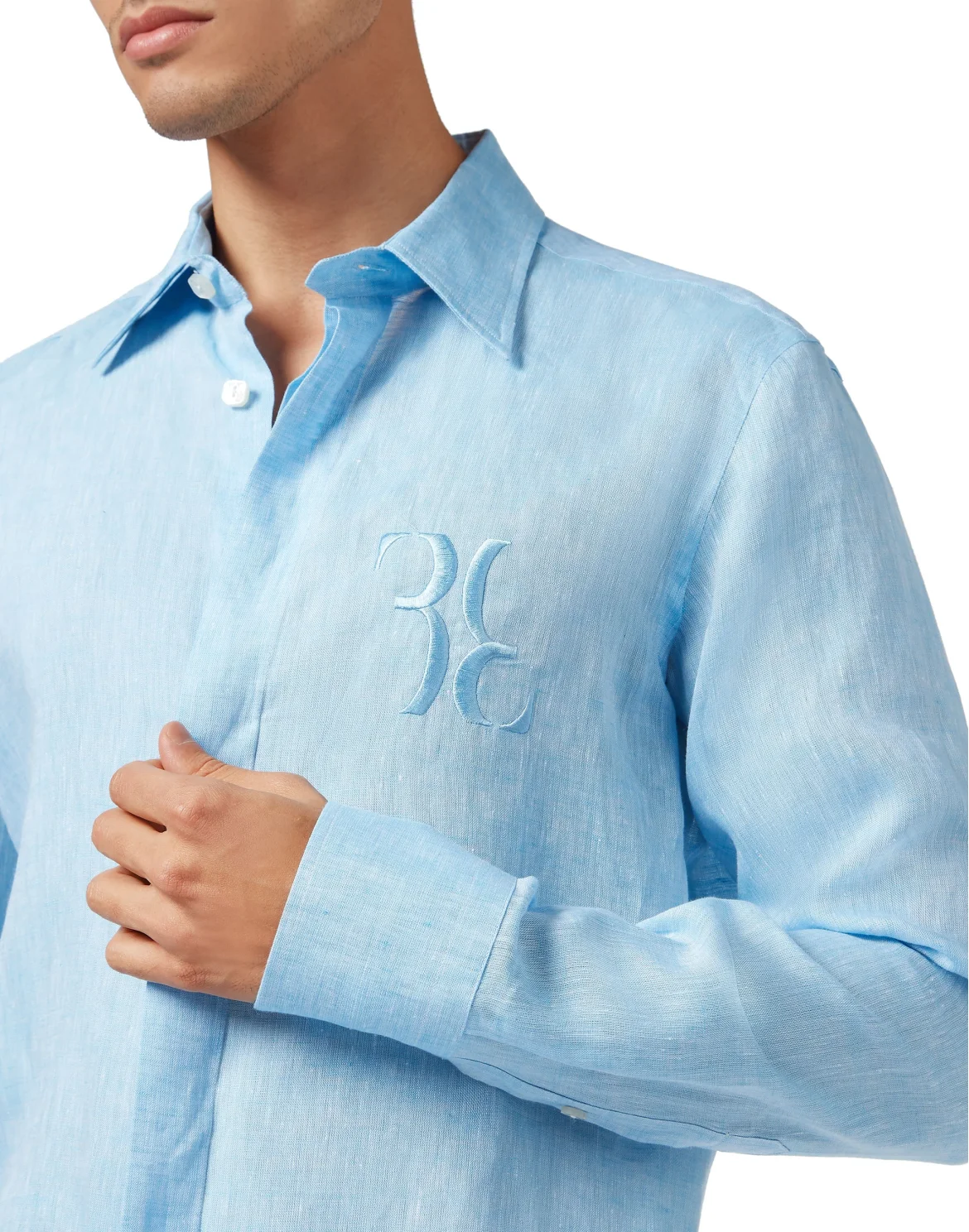 Linen Shirt Silver Cut LS, цвет: Голубой