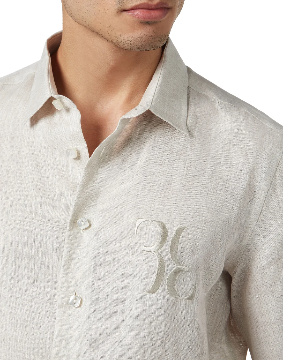 Linen Shirt Silver Cut LS, цвет: Бежевый