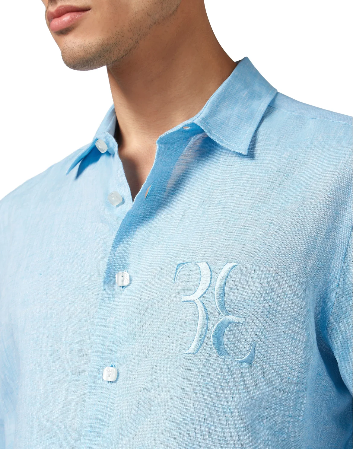 Linen Shirt Silver Cut LS, цвет: Голубой