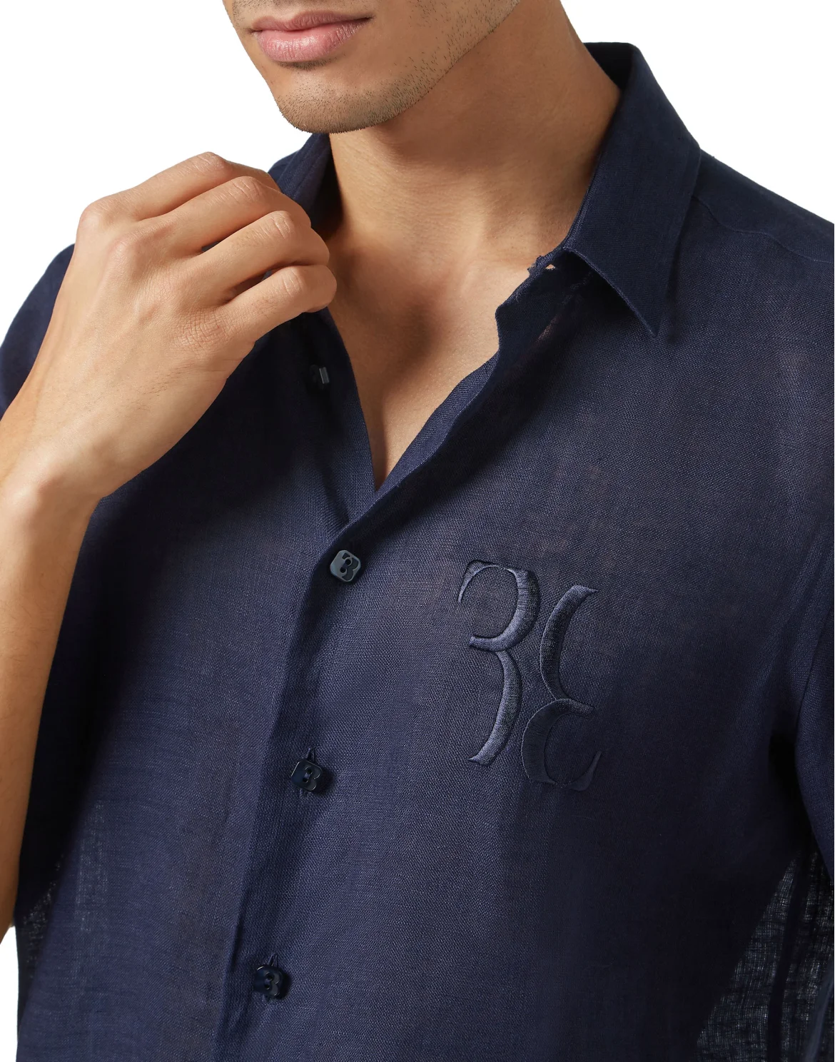 Linen Shirt Silver Cut LS, цвет: Синий