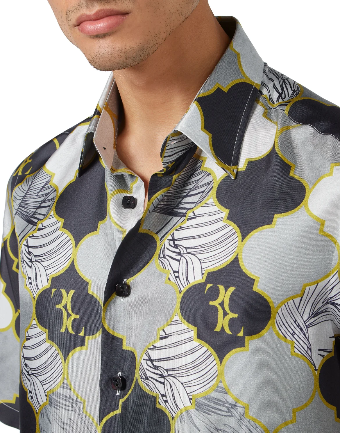Silk Shirt Silver Cut SS, цвет: Черный