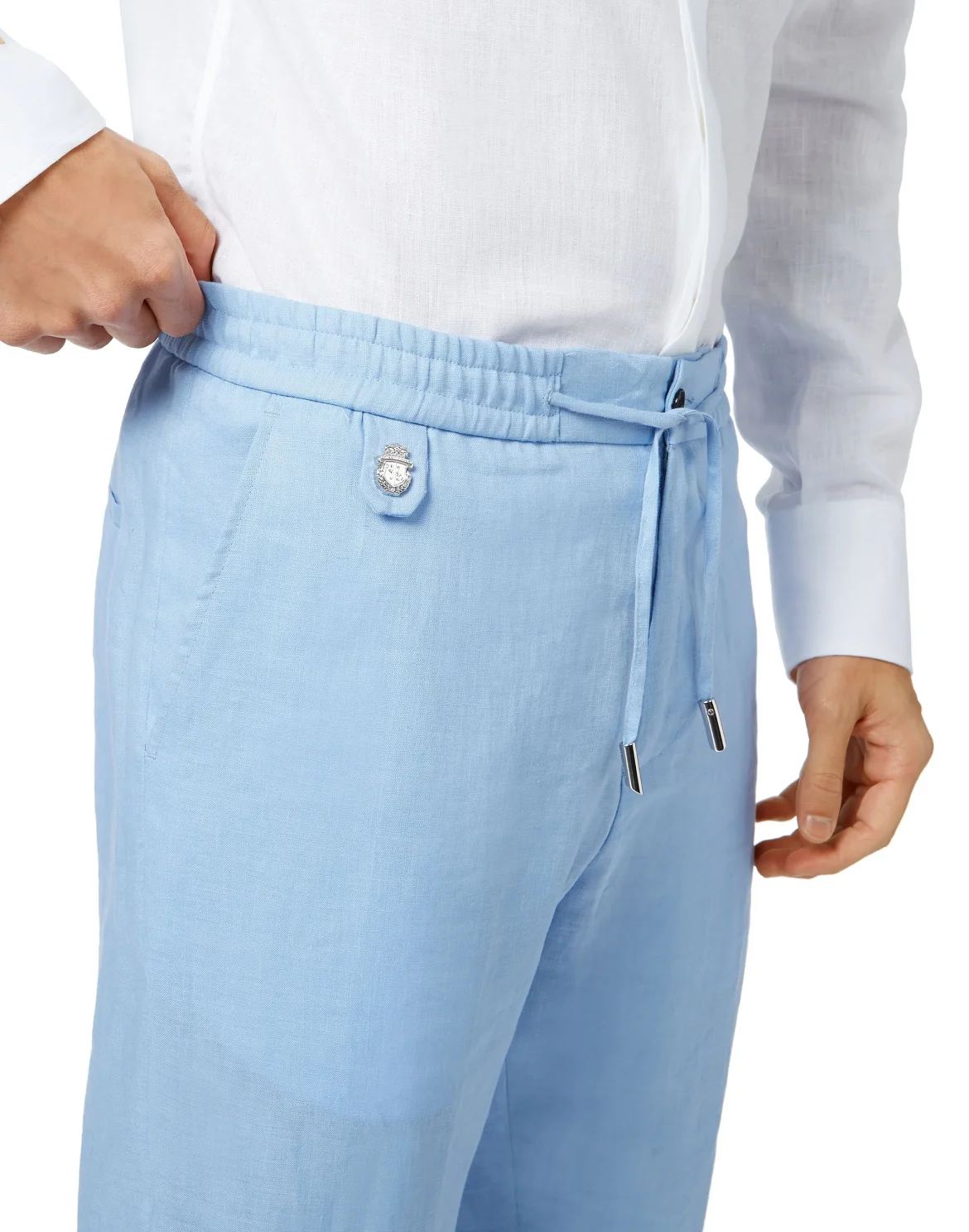 Linen Jogging Trousers, цвет: Голубой