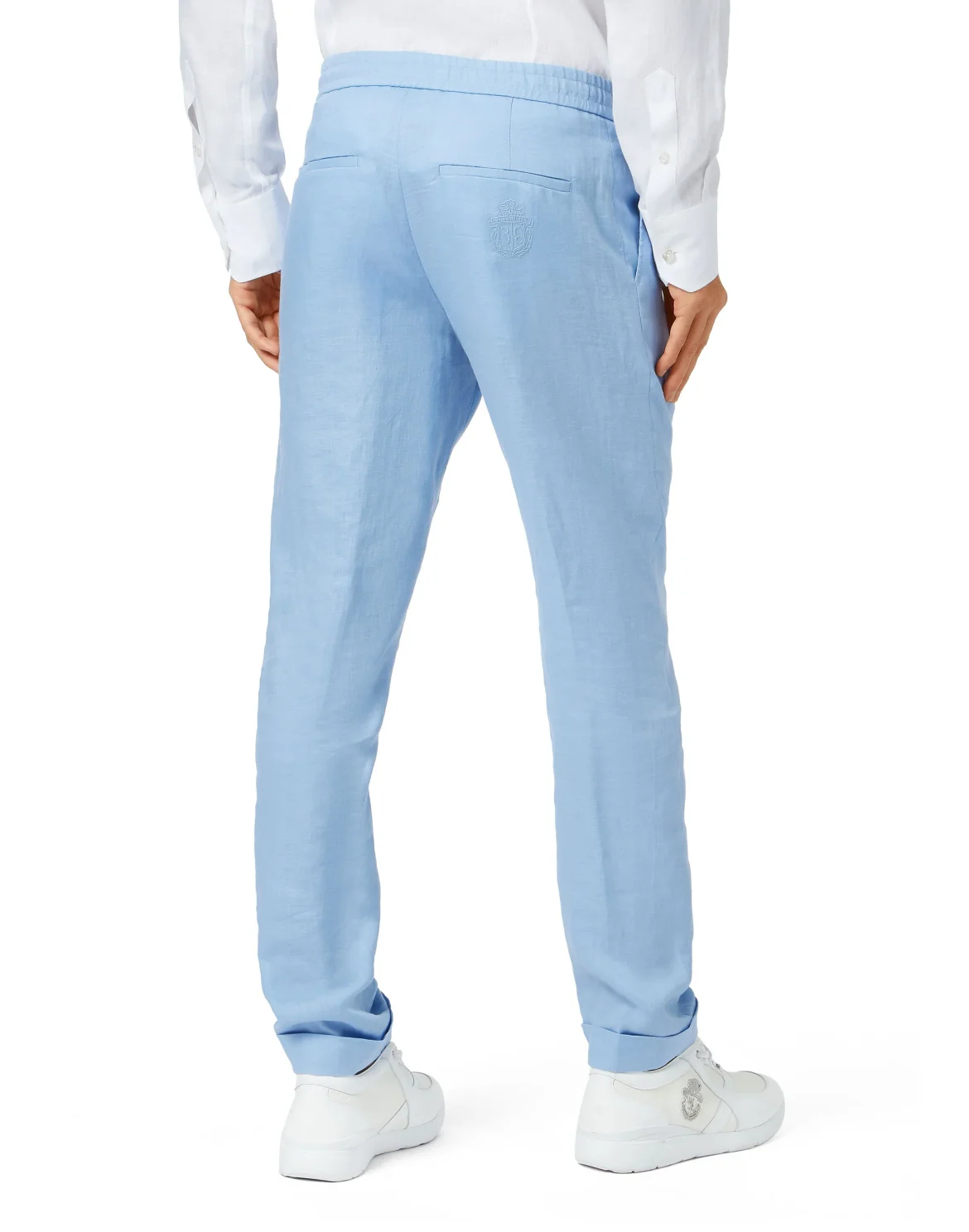 Linen Jogging Trousers, цвет: Голубой