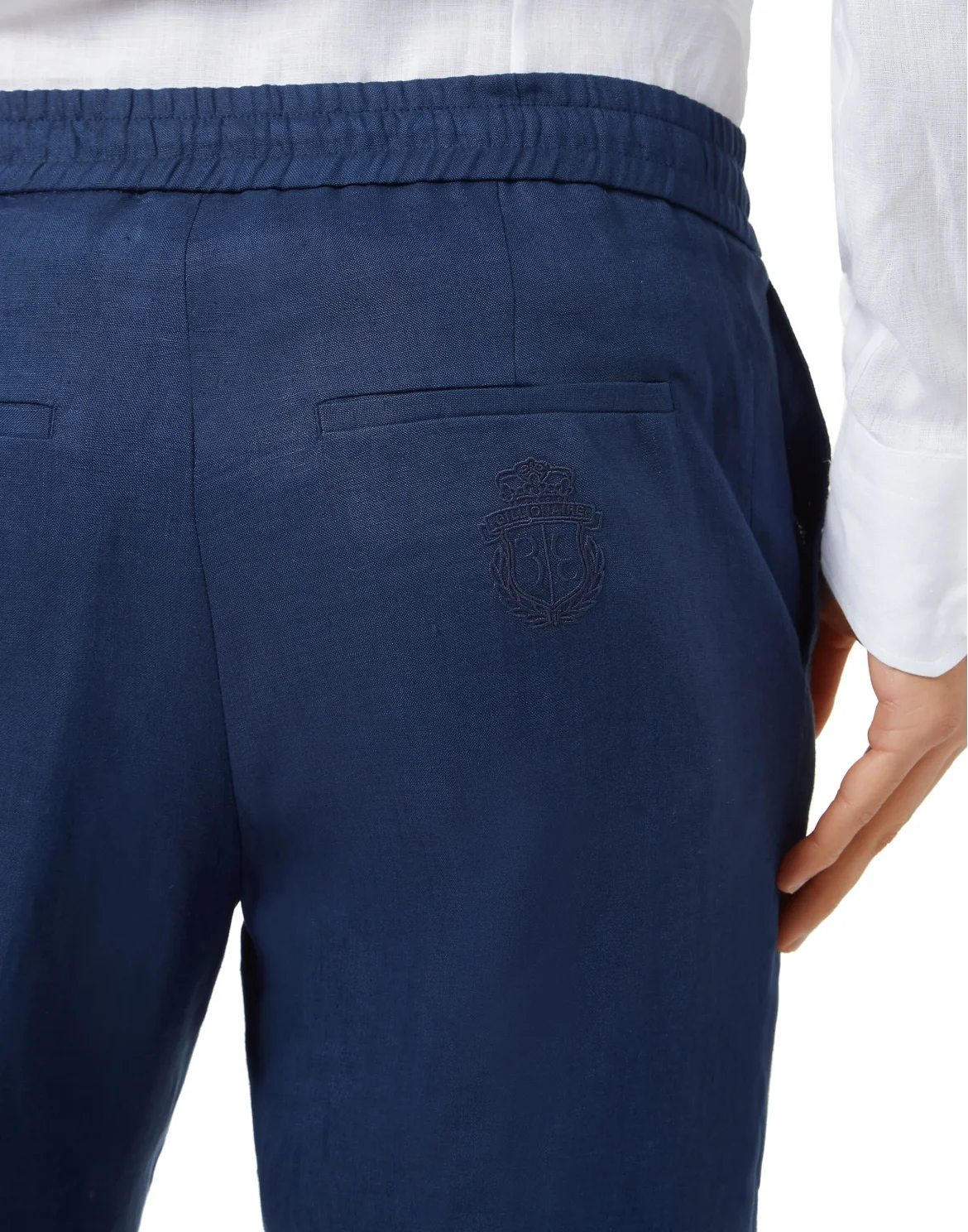 Linen Jogging Trousers, цвет: Синий