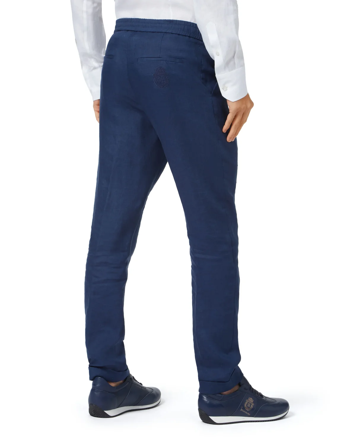 Linen Jogging Trousers, цвет: Синий