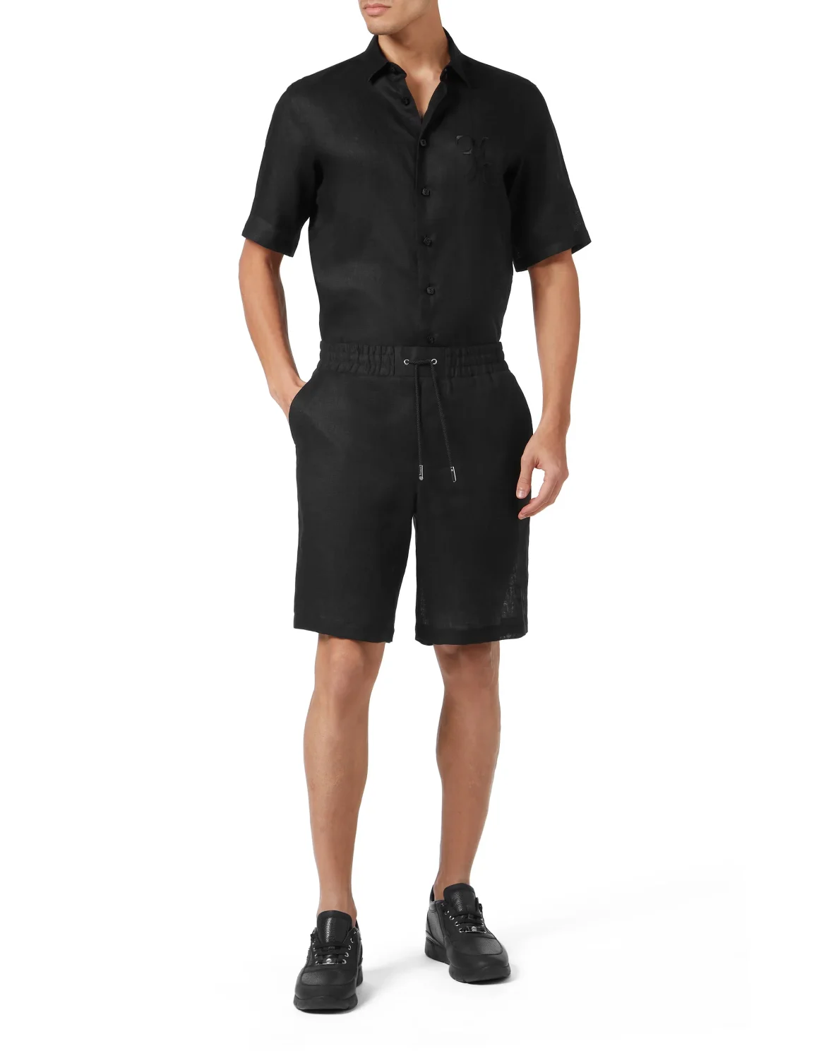 Linen Shorts, цвет: Черный