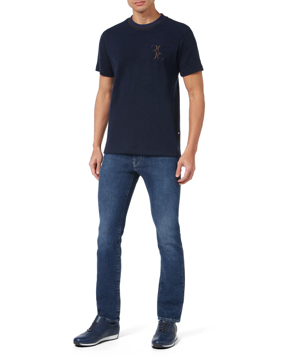 Light Wool T-shirt Round Neck SS, цвет: Синий