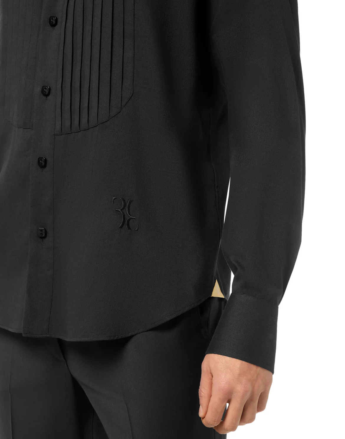 Shirt Gold Cut LS Silk, цвет: Черный