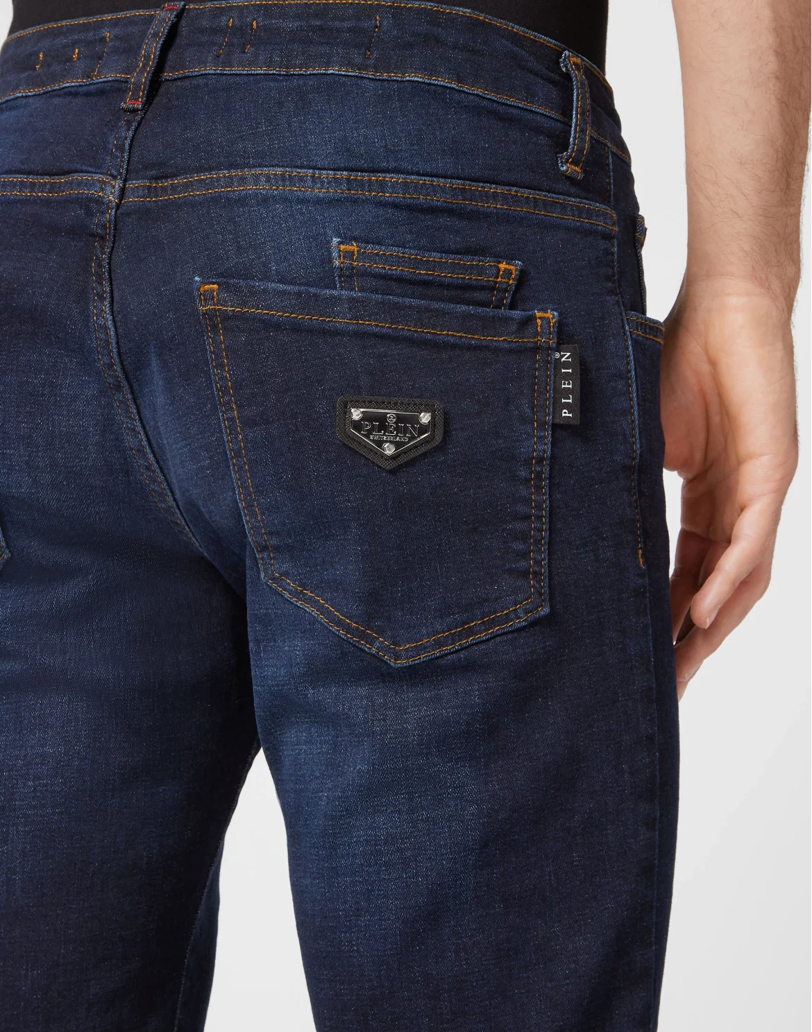 Denim Trousers Straight Cut Supreme Iconic Plein Basic, цвет: Синий