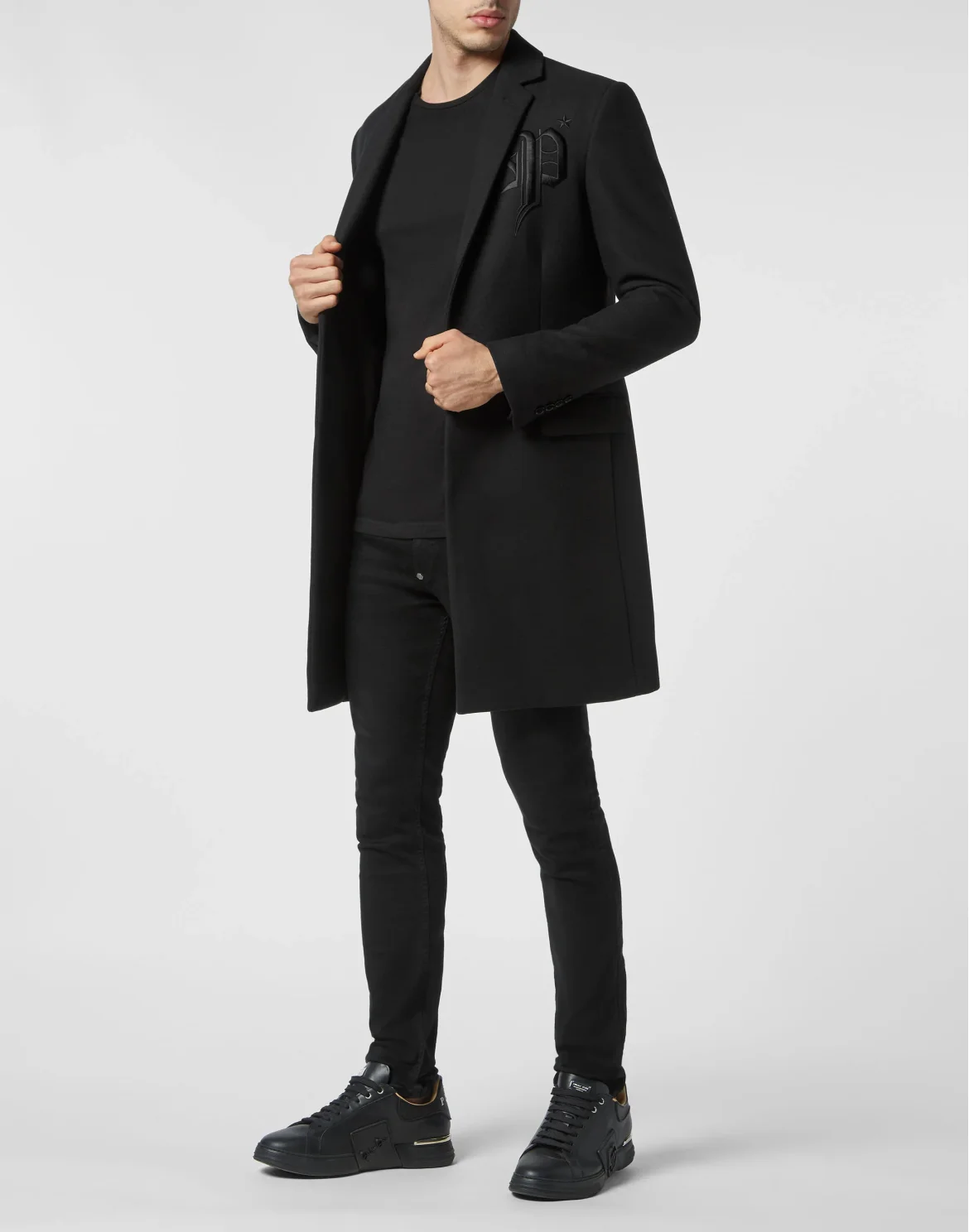 Coat Long "Gothic P" Gothic Plein, цвет: Черный