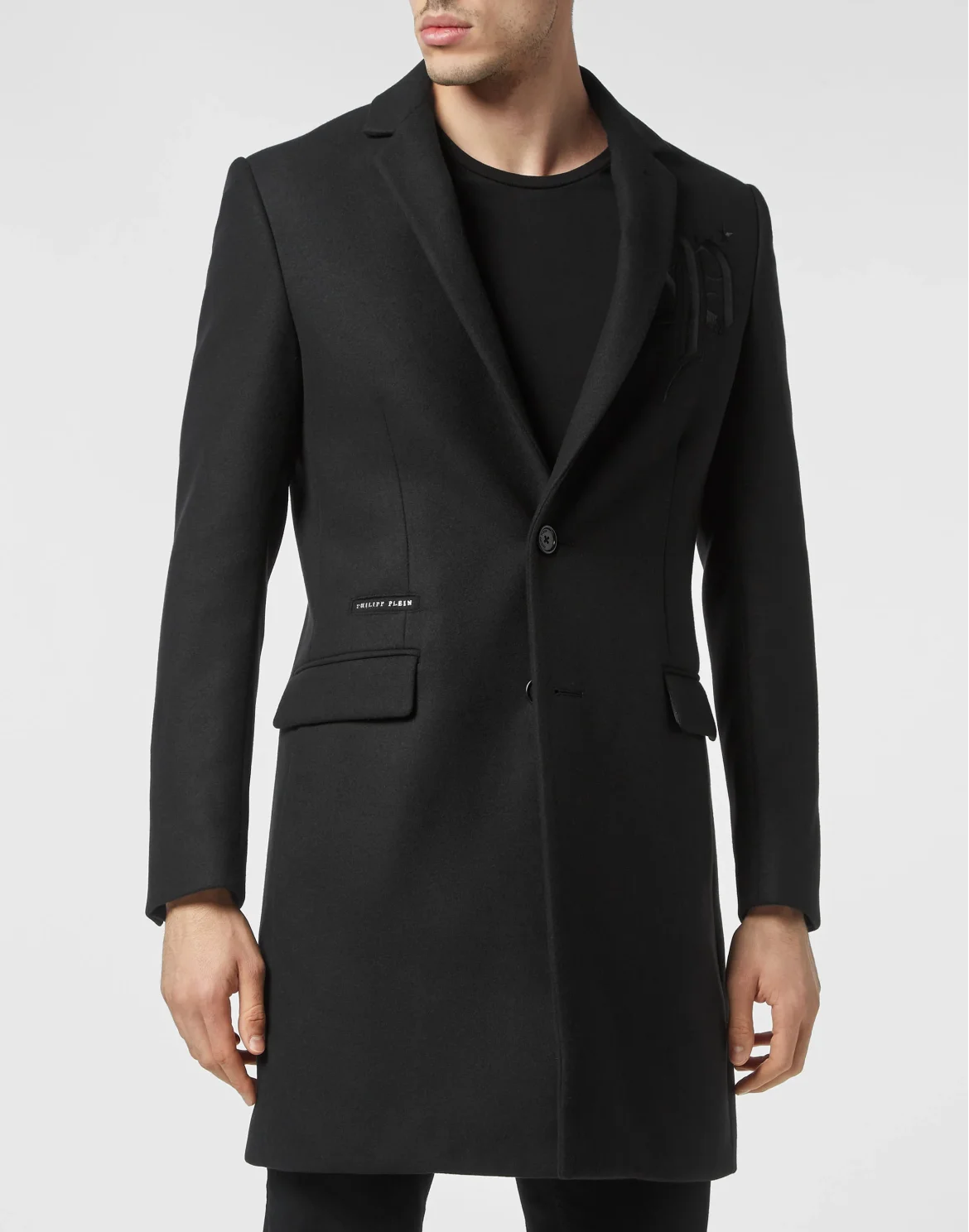 Coat Long "Gothic P" Gothic Plein, цвет: Черный