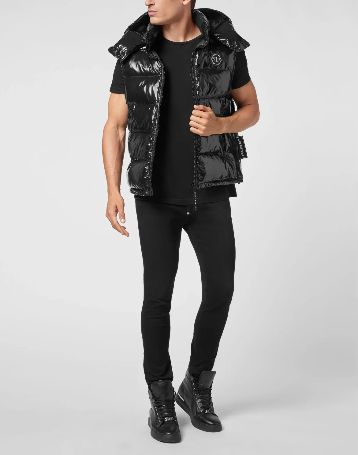 Nylon Down Jacket Vest, цвет: Черный